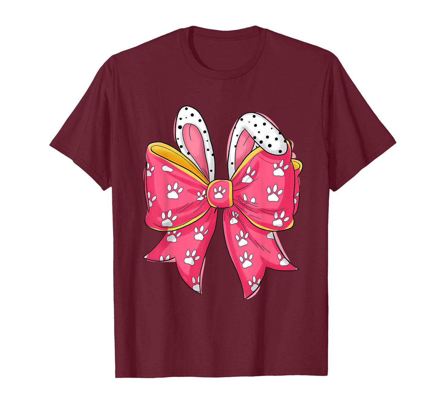 Easter Day Coquette Bow Cute Bunny Rabbit Girls Teens Kids T-Shirt