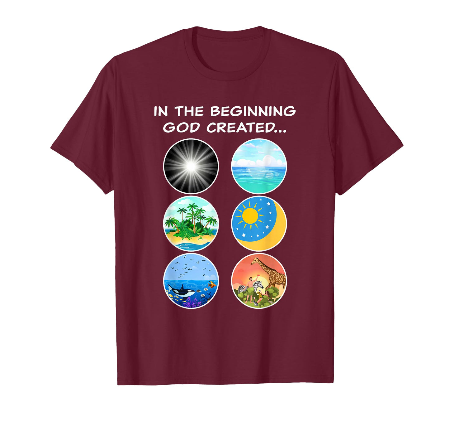 In The Beginning GOD Created: School Teacher & Kids Creation T-Shirt
