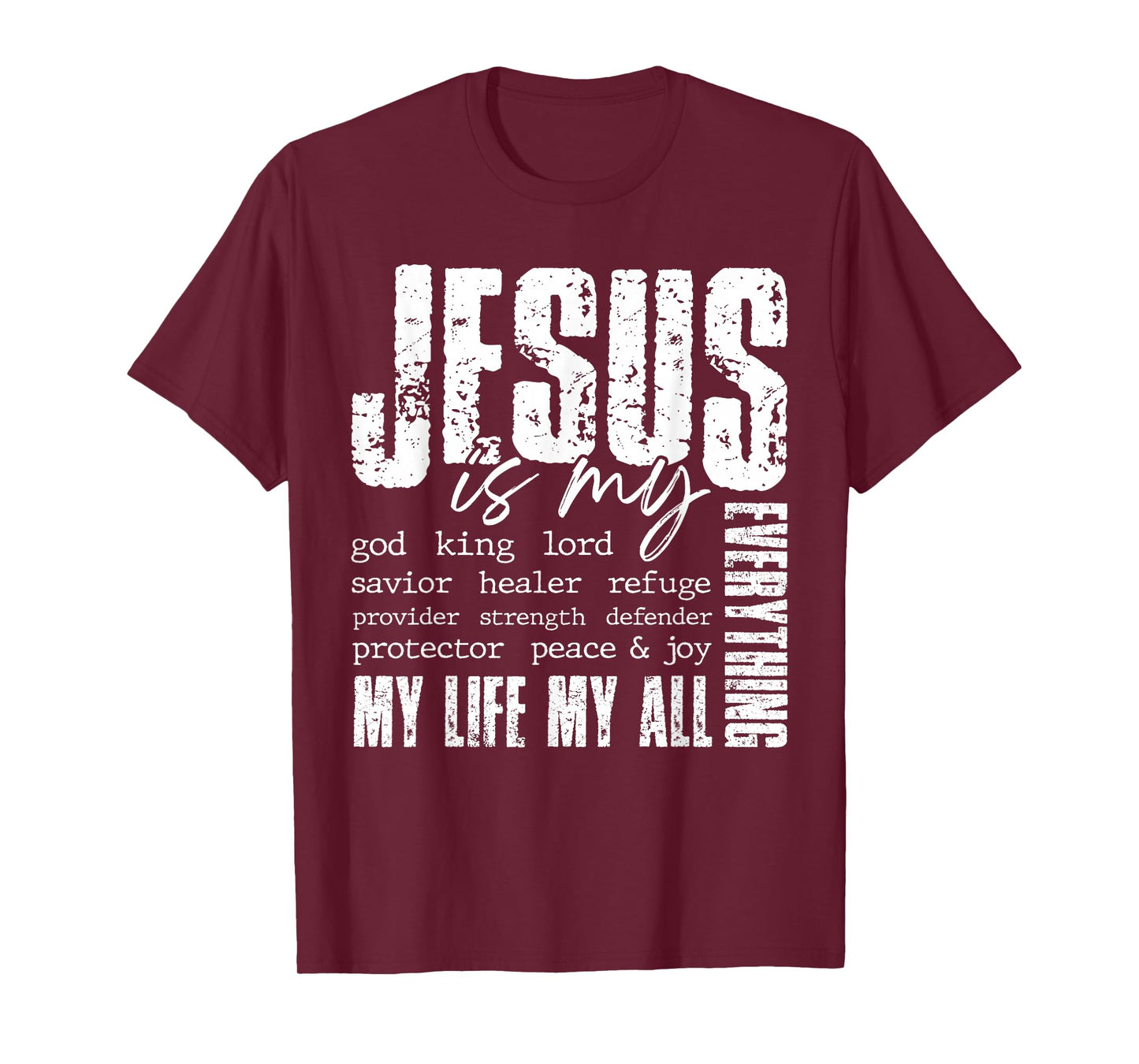 God Jesus is My King Lord Savior Cross Religious Christians T-Shirt