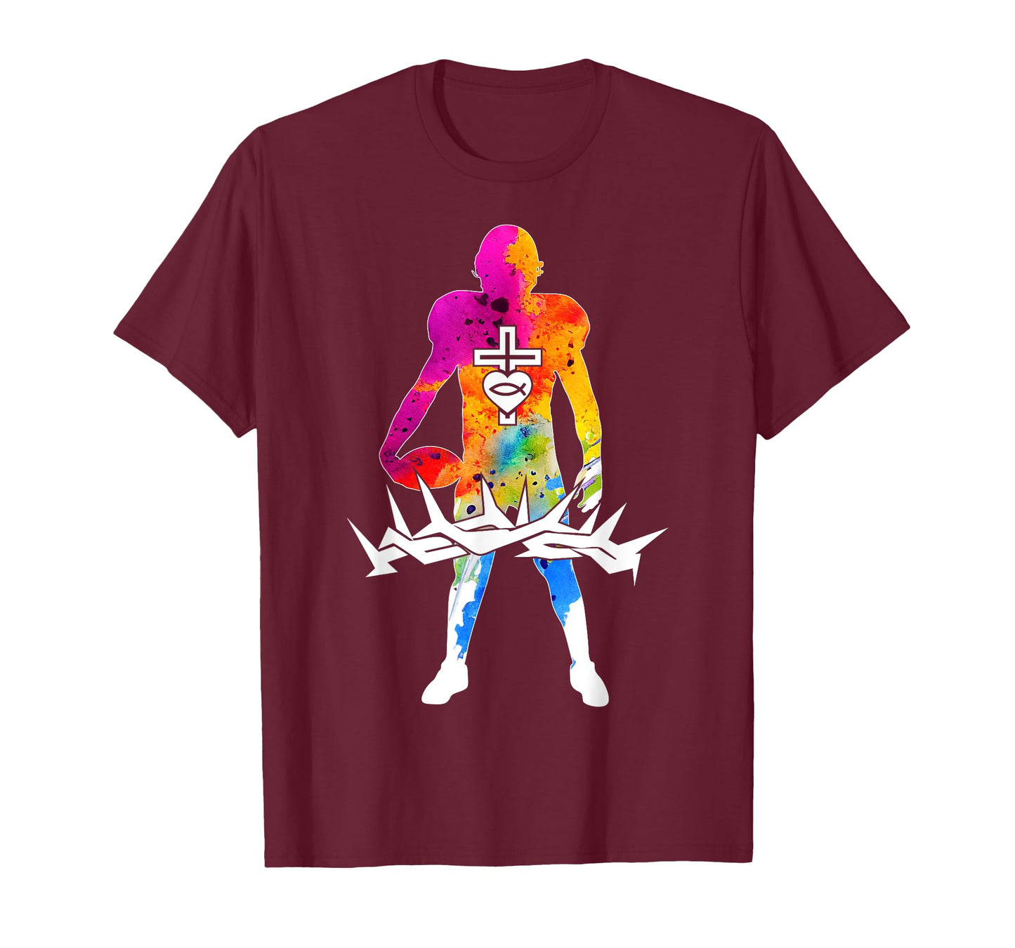 Religious Jesus Football Christian GOD Football T-Shirt