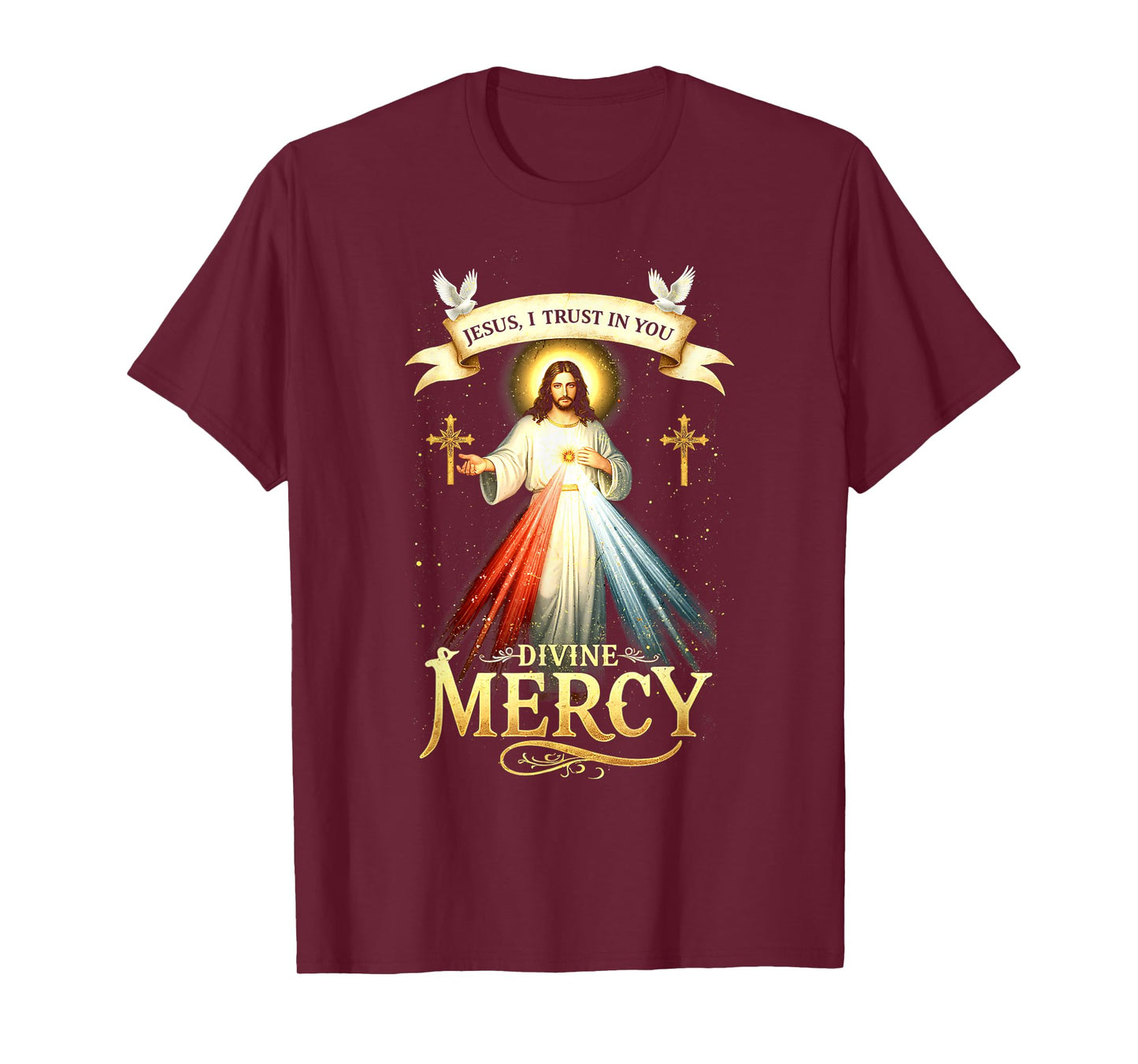 Jesus I Trust In You Divine Mercy Catholic Christian Jesus T-Shirt