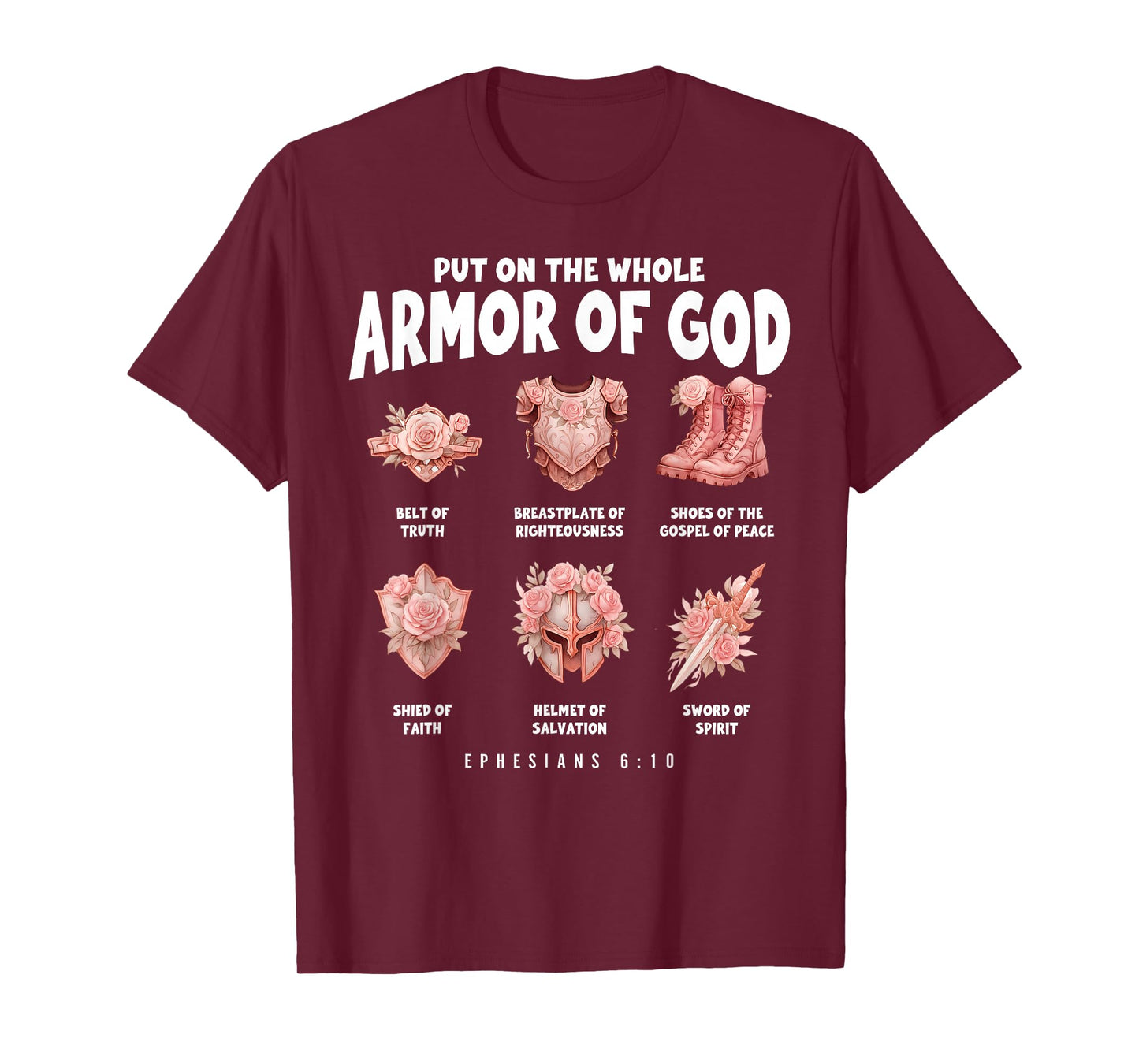 Vintage Armor of God Christian Faith Religious Camouflage T-Shirt