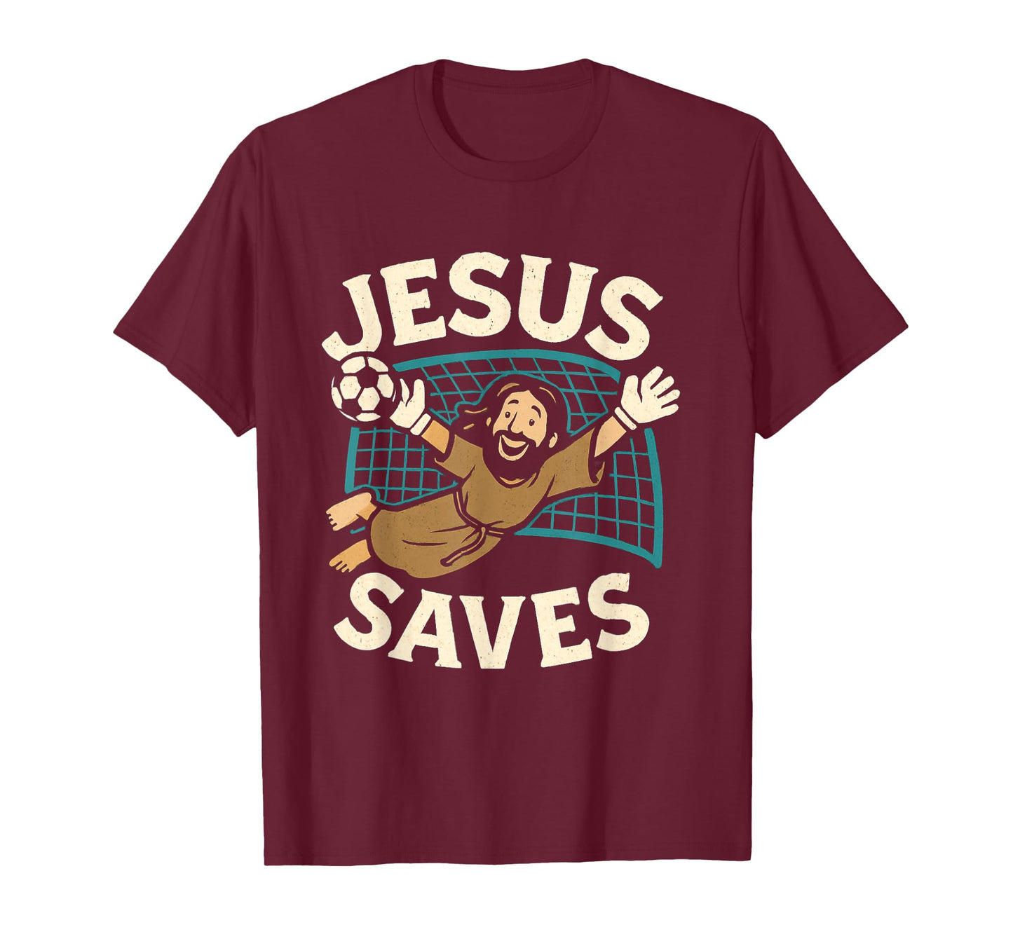 Jesus Saves I Christian Faith I Jesus Soccer Goalkeeper T-Shirt