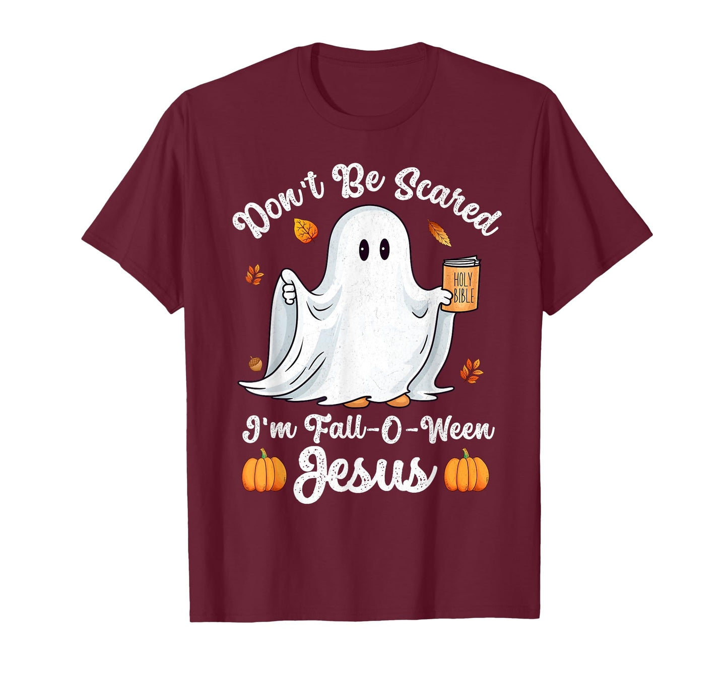 Cute Ghost Christian Halloween Fall-O-Ween Jesus Pumpkin T-Shirt
