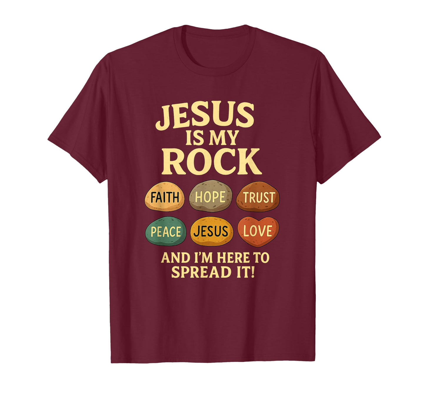 Jesus is My Rock Christian Faith Bible Verse Shirt T-Shirt