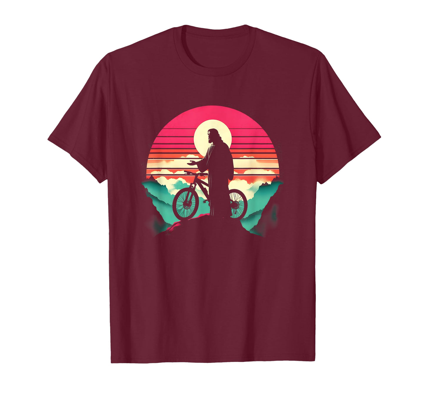 Jesus Mountain Bike - Funny Christian Religious Cyclist T-Shirt