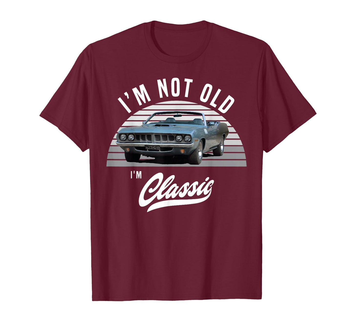 1971 Cuda Plymouth Barracuda Convertible Vintage Cars T-Shirt, Small