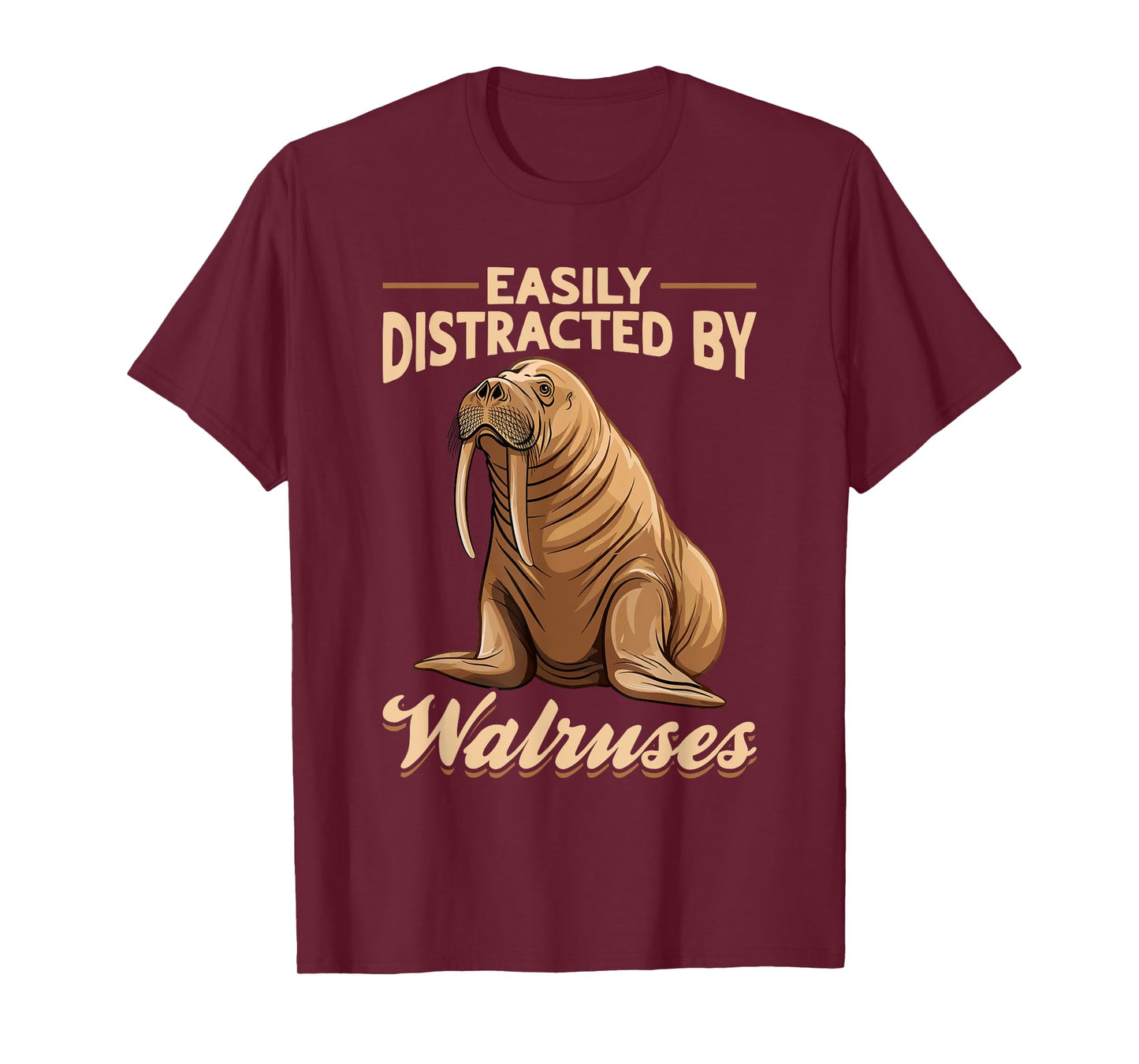 Funny Walrus Animal Easily Distracted By Walruss T-Shirt