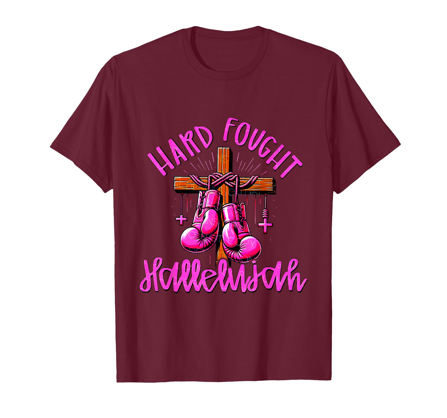 Hard Fought Hallelujah Jesus Cross T-Shirt