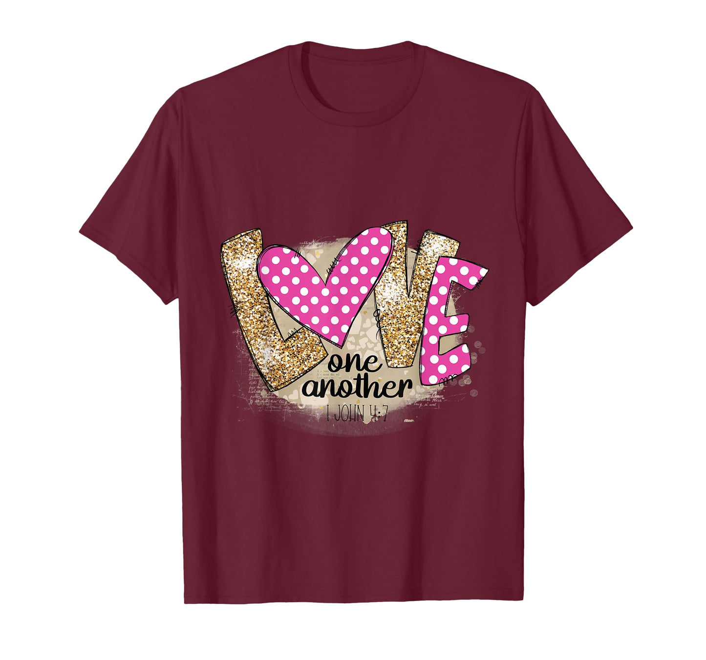 Love One Another Christian TShirt for Women Scriptures Quote T-Shirt