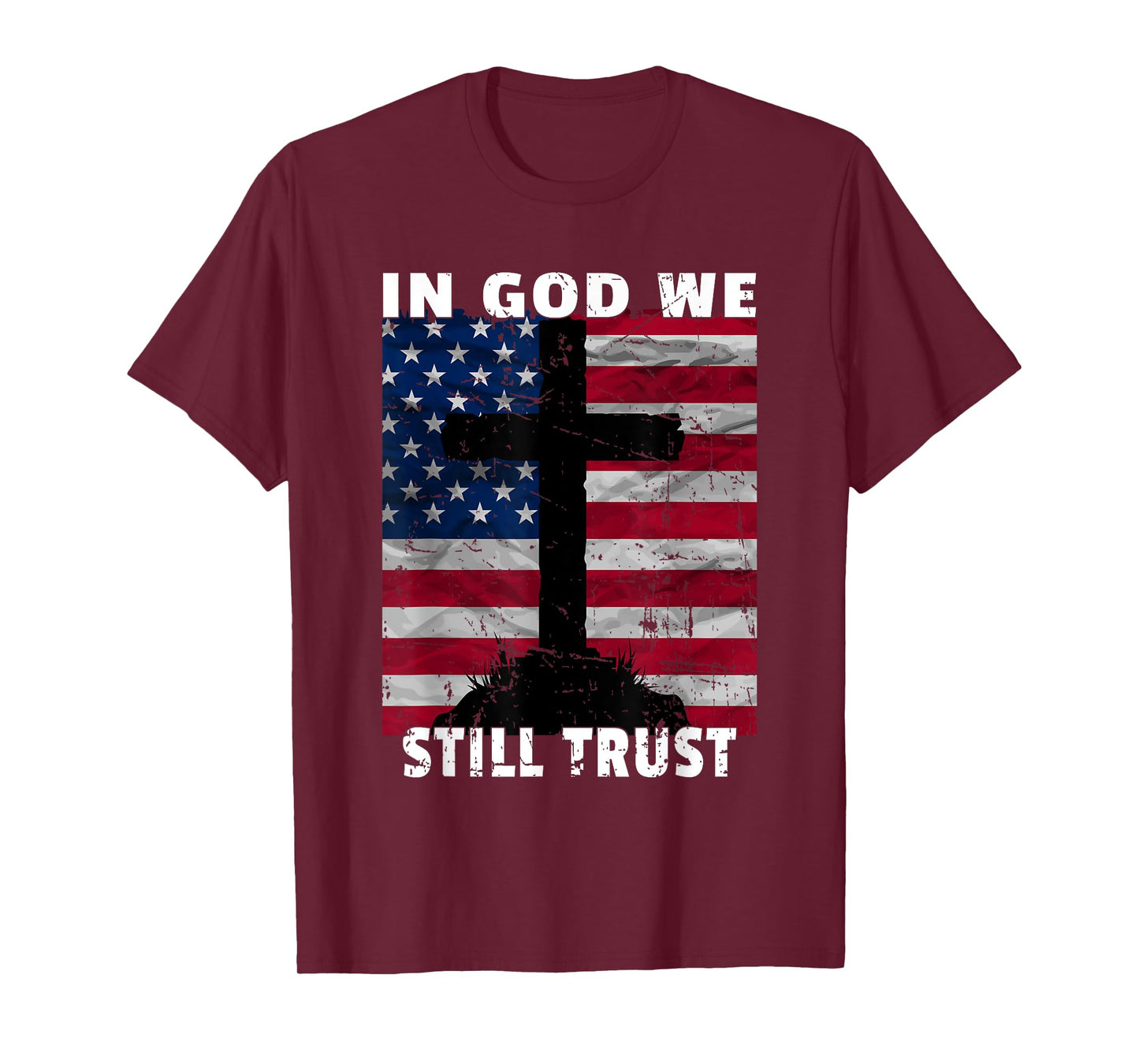 In God We Still Trust American Flag USA 250th Birthday Art T-Shirt