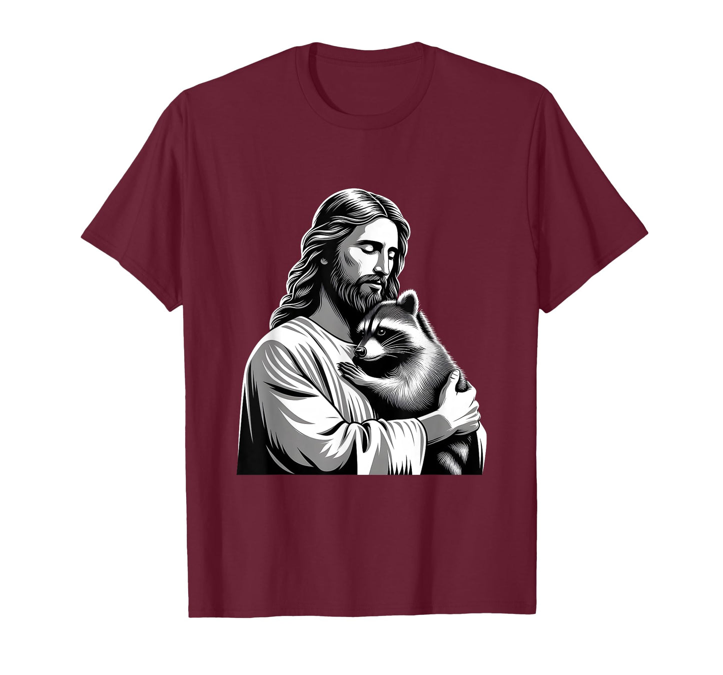 Raccoon Lover Christian Holding Trash God Faith Men Women T-Shirt