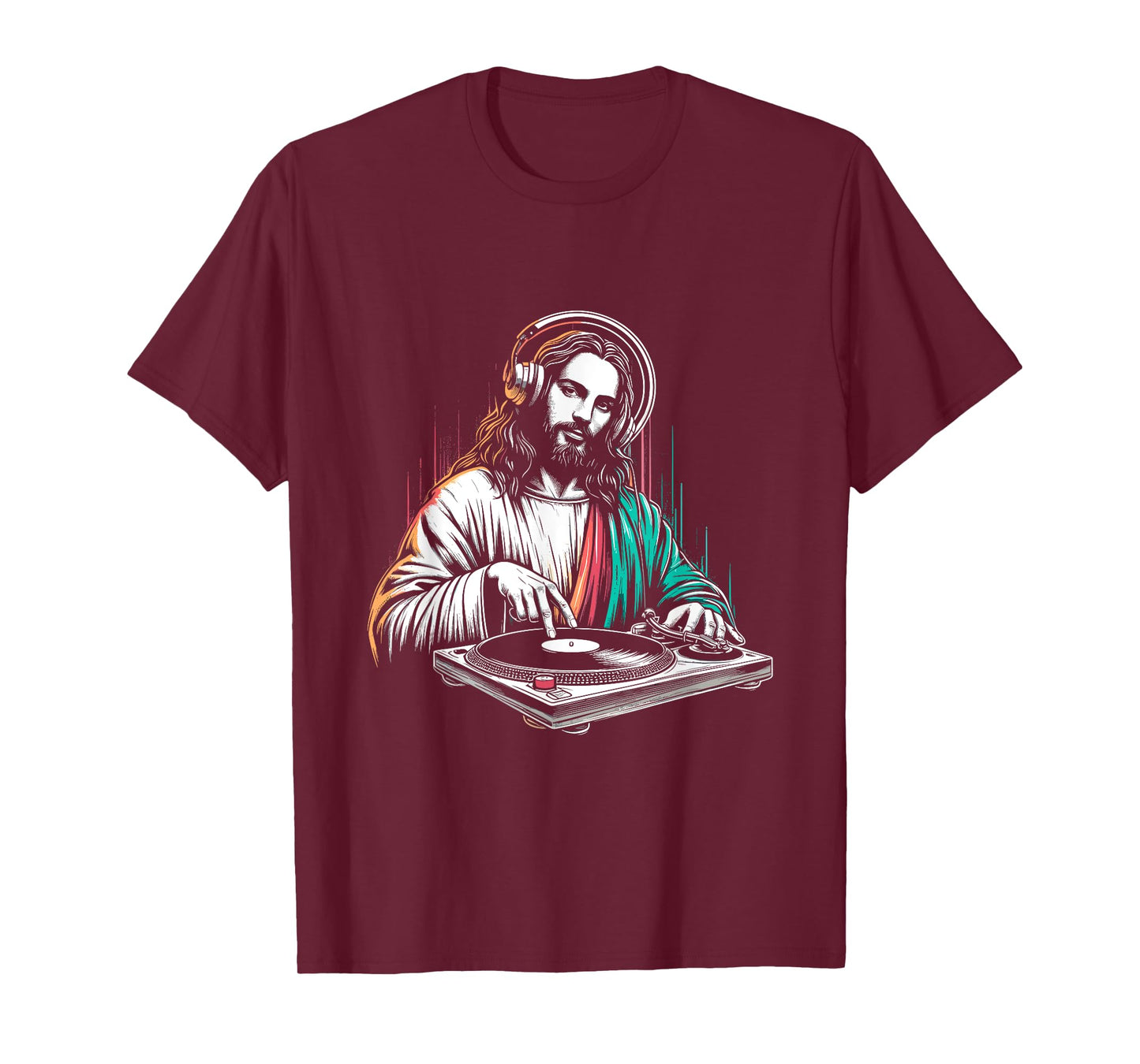 Jesus Christ DJ - Funny Vintage Holy Turntables Music Lover T-Shirt