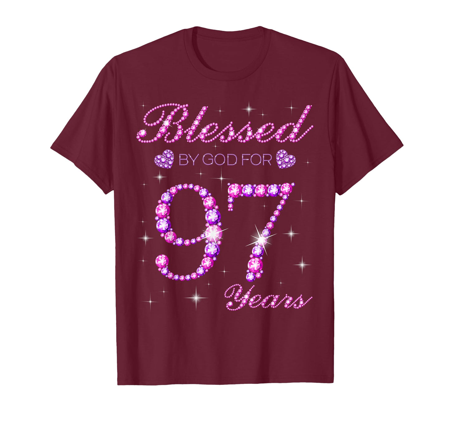 Blessed by God for 97 Years Old 97th Birthday Party T-Shirt