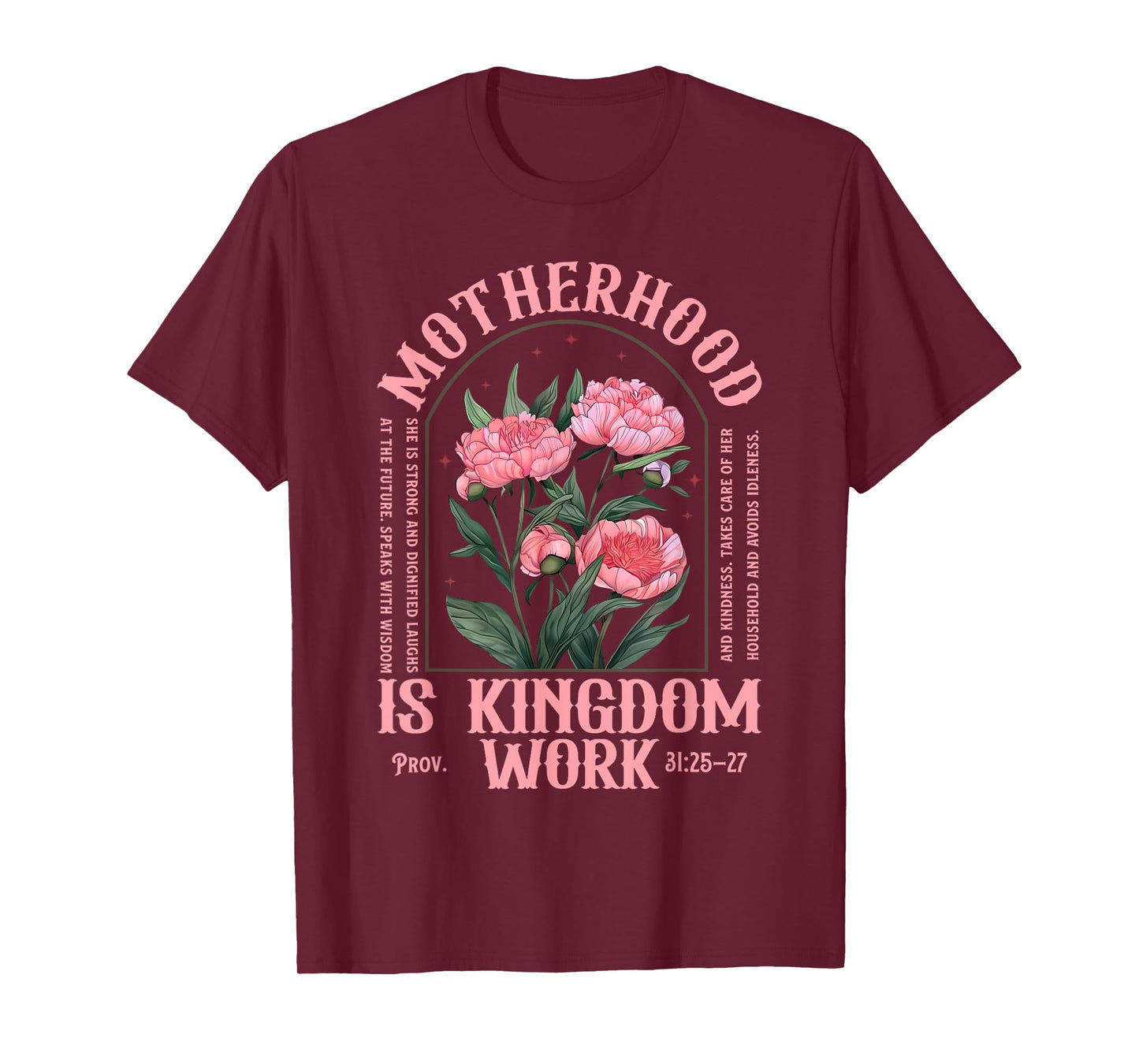 Motherhood is Kingdom Work Christian Mothers Day T-Shirt