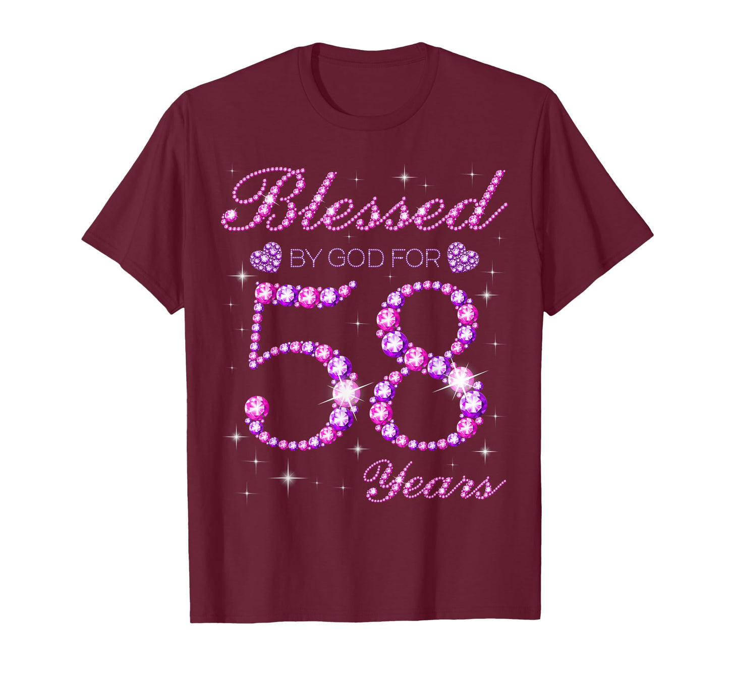 Blessed by God for 58 Years Old 58th Birthday Party T-Shirt