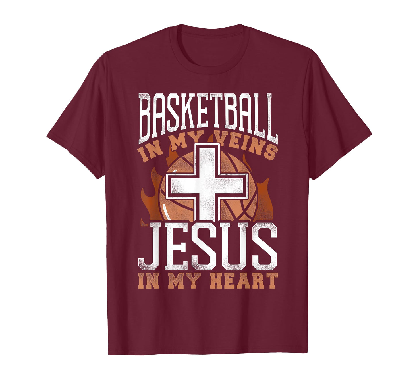 Basketball Bball Jesus Faith Christian Basketball In My T-Shirt