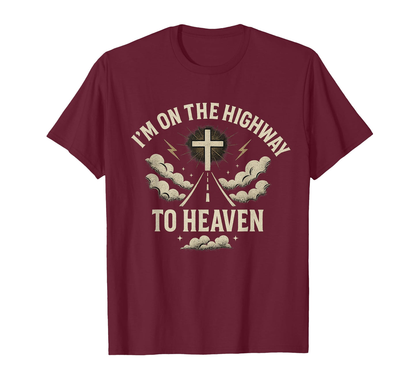 I’m On The Highway to Heaven - Funny Christian Rock T-Shirt