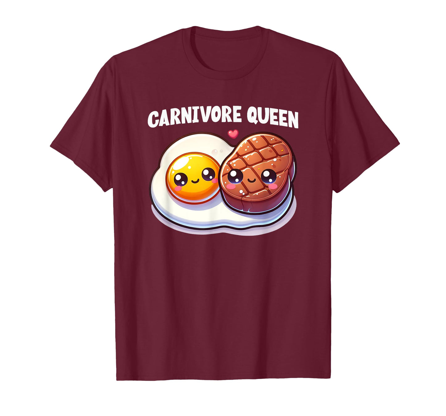 Carnivore Queen Steak Eggs Meat Eater Keto Diet Gym Workout T-Shirt