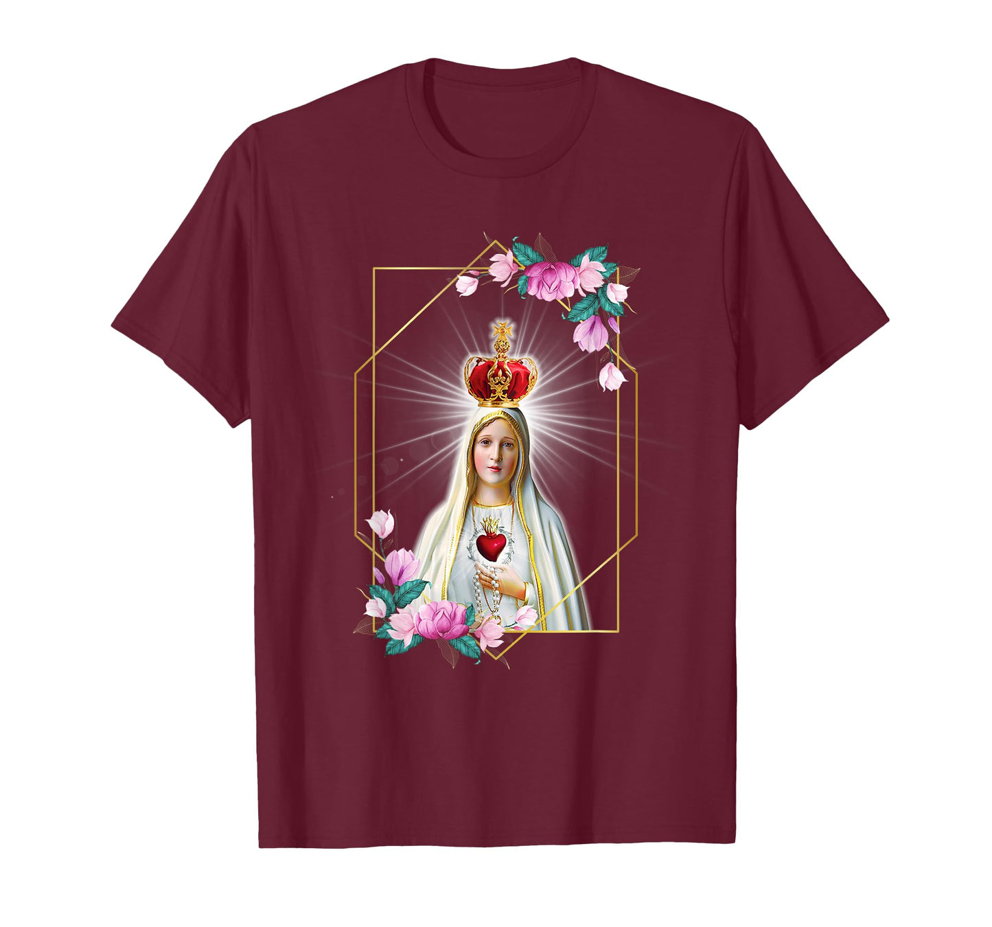 Our Lady of Fatima Immaculate Heart of Blessed Virgin Mary T-Shirt