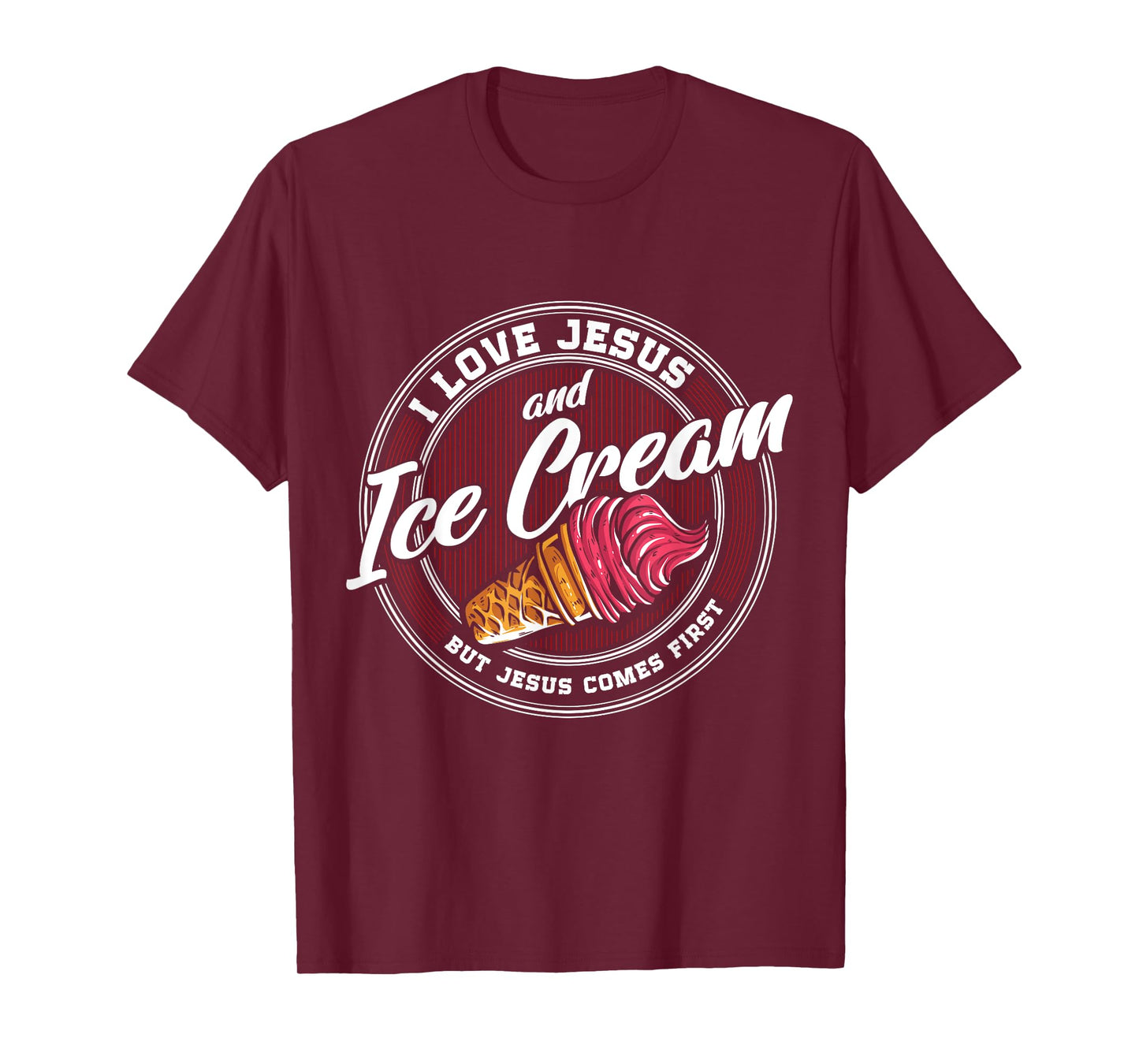 Ice cream Lover Love Ice cream Christian Religion Catholic T-Shirt