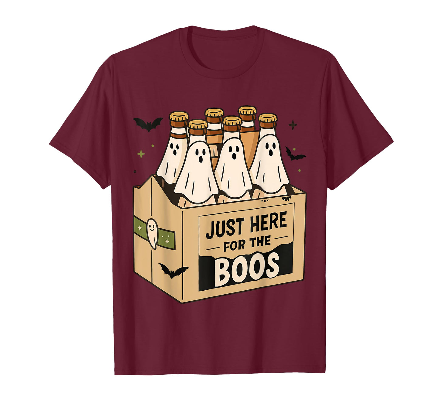 Halloween Ghost Drink I'm Just Here for The Boos Costume T-Shirt