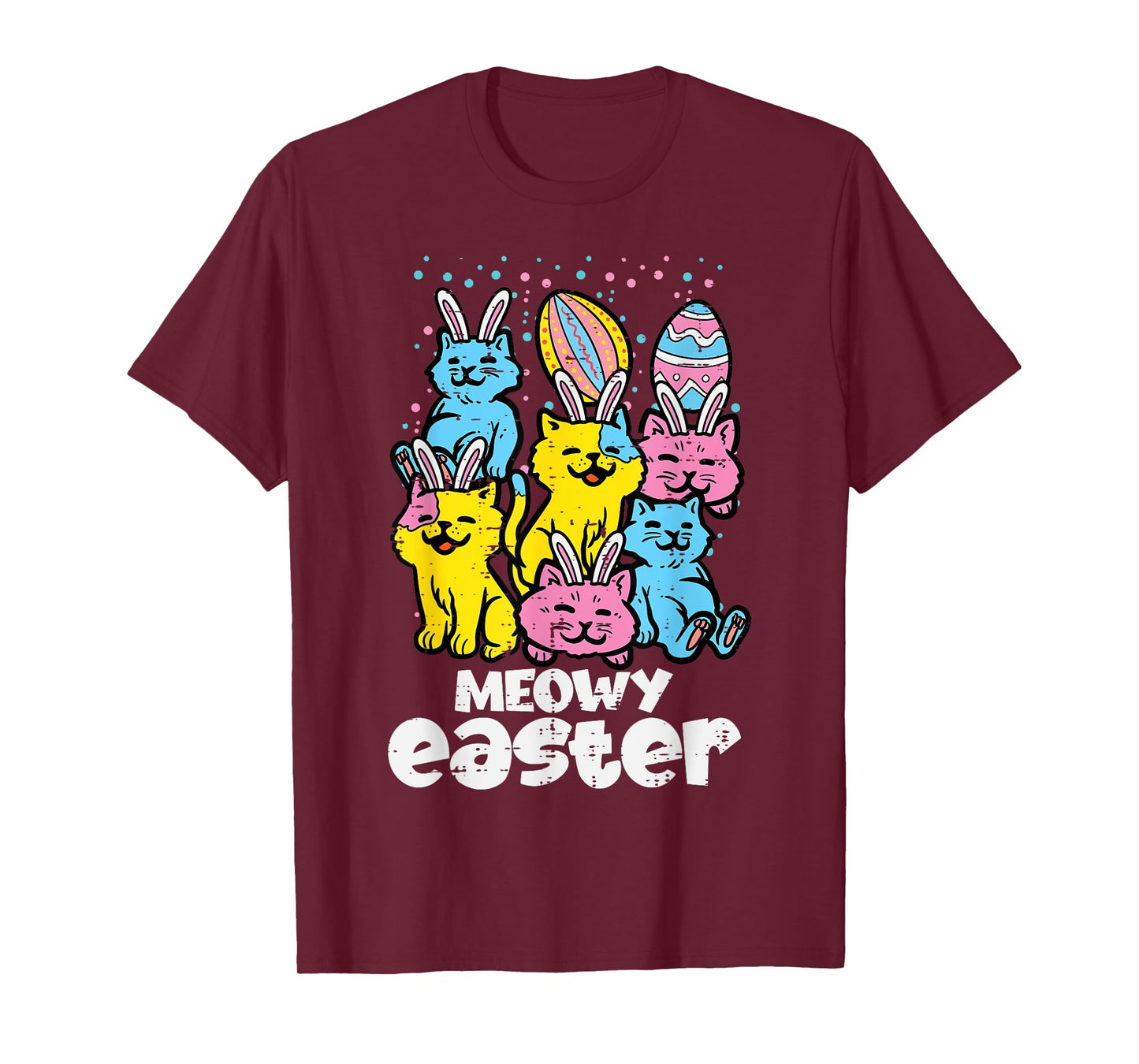 Meowy Easter Bunny Cats Spring Animal Pet Women Girls Kids T-Shirt
