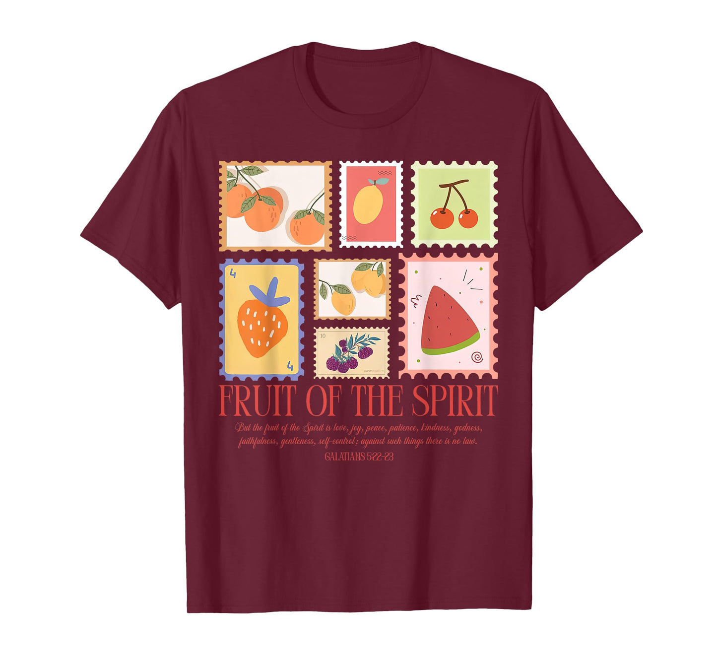 Summer Stamps Fruit Of The Spirit Christian Religious Faith T-Shirt