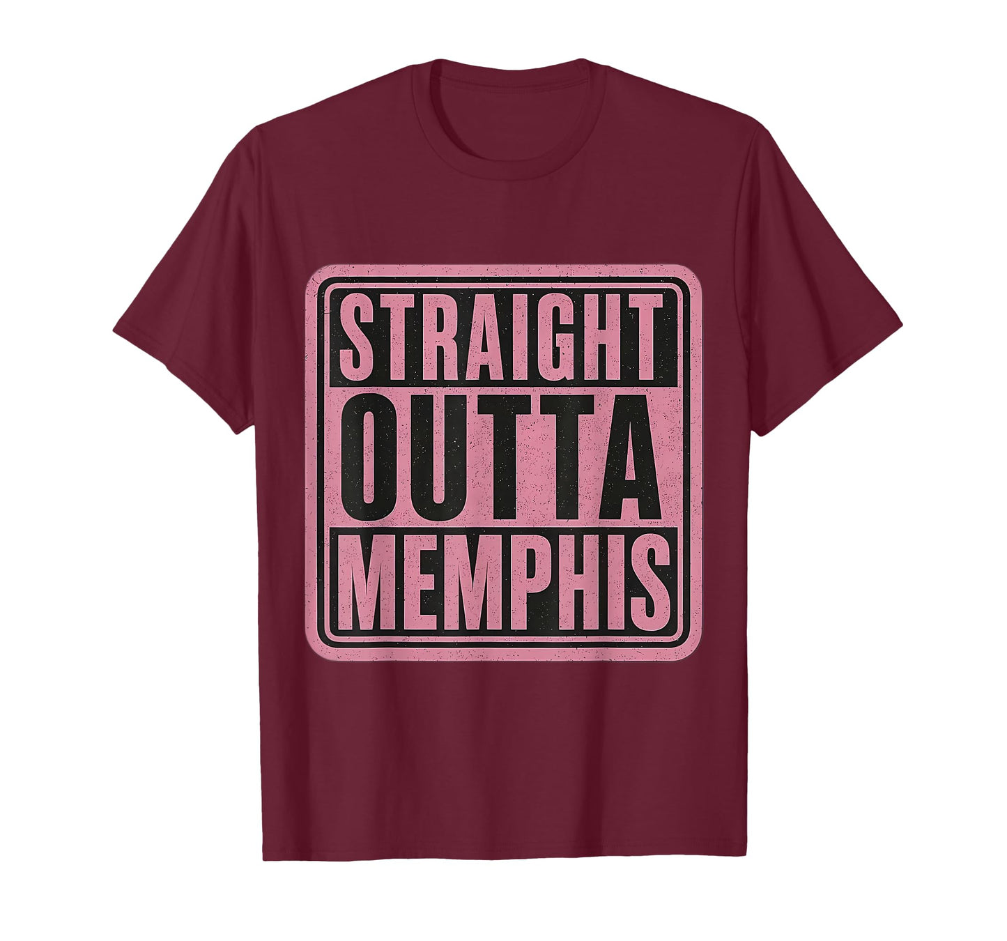 Straight Outta Memphis Womens Girls Retro Vintage Quote T-Shirt