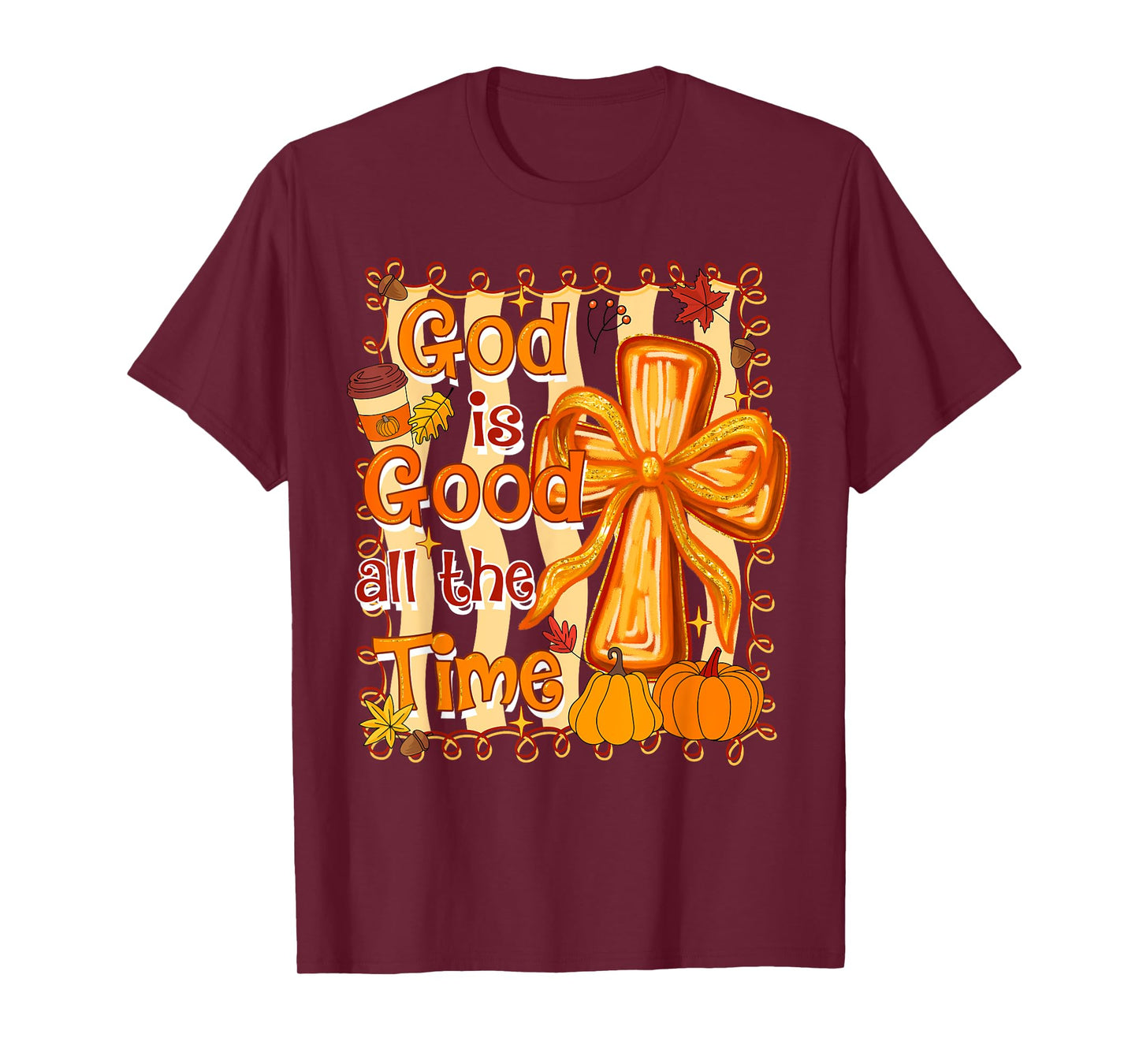 God is Good Fall Vibes Pumpkin Spice Autumn T-Shirt
