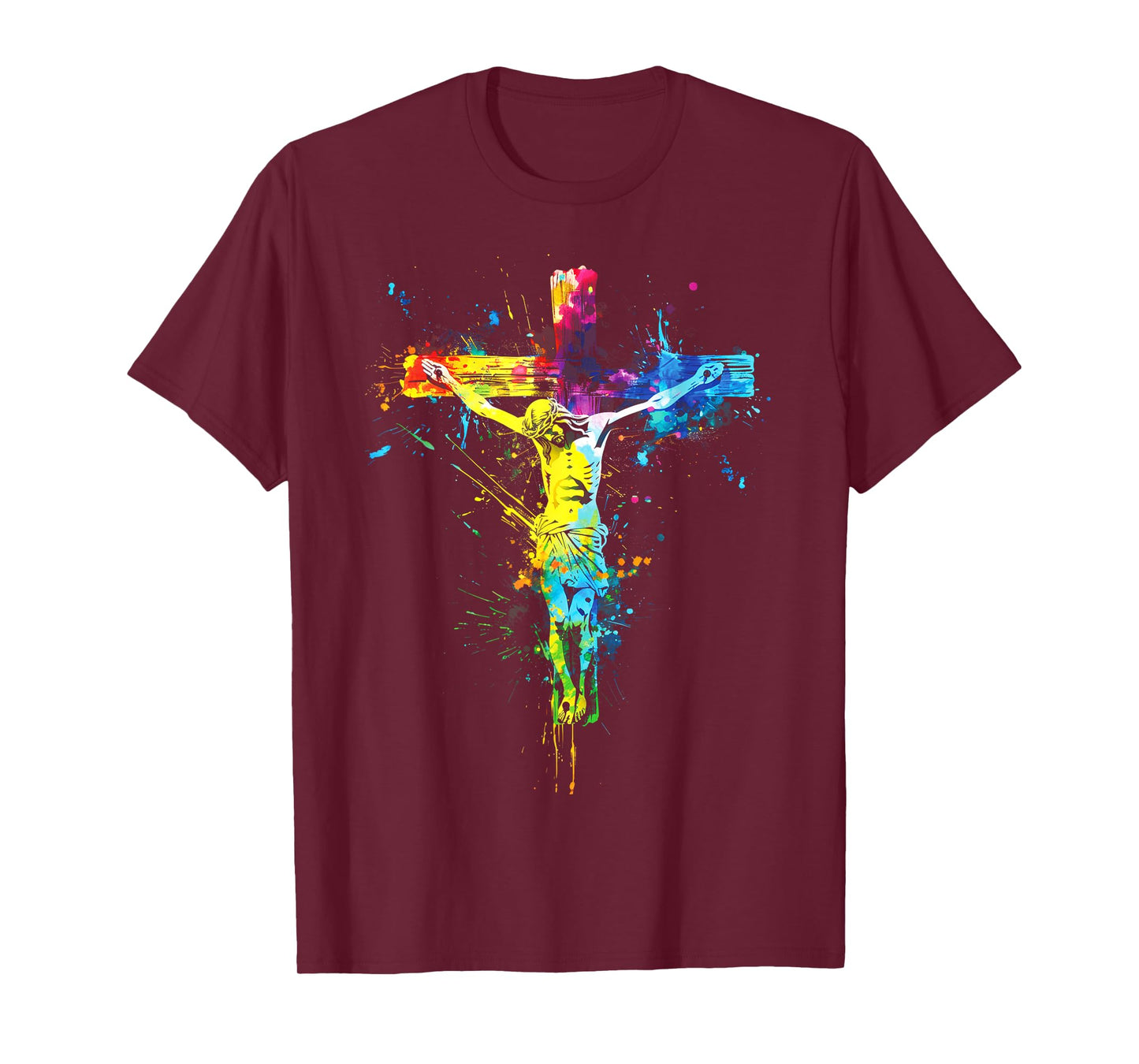 Jesus Cross Christian Watercolor Crucifixion T-Shirt