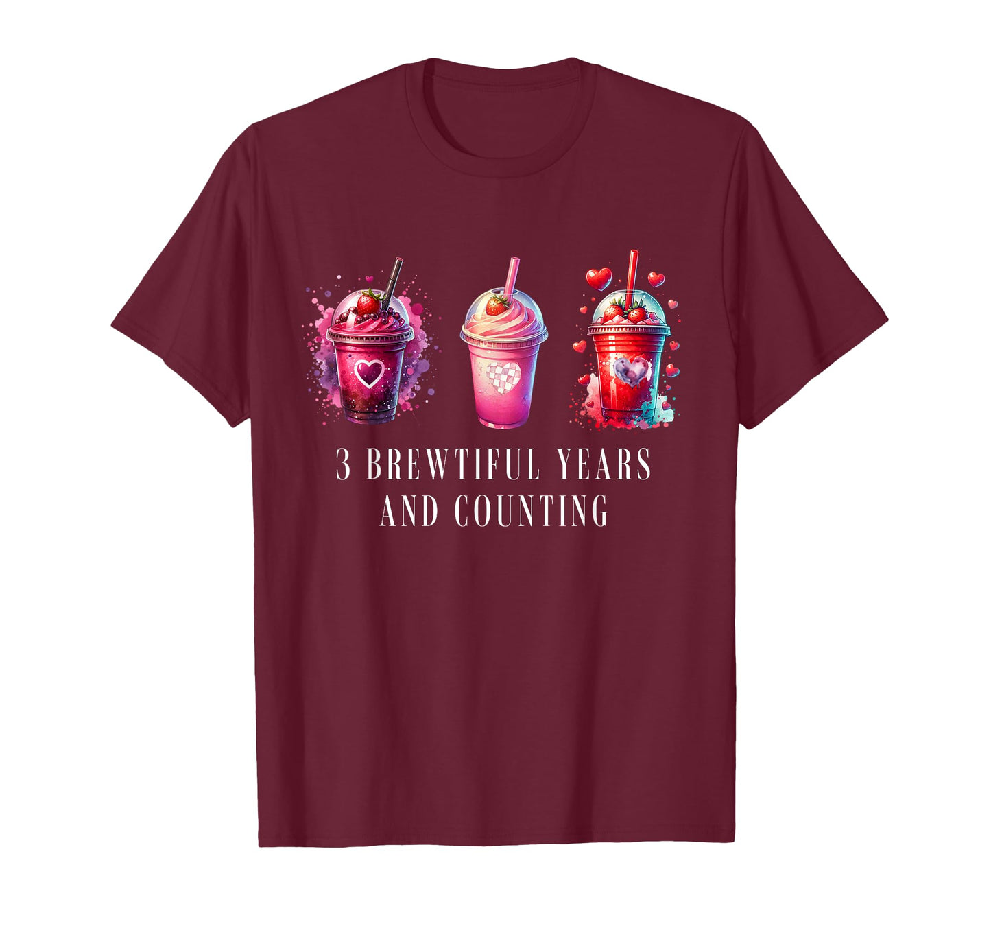 3 Year Work Anniversary Workiversary Frappe Funny 3rd Year T-Shirt