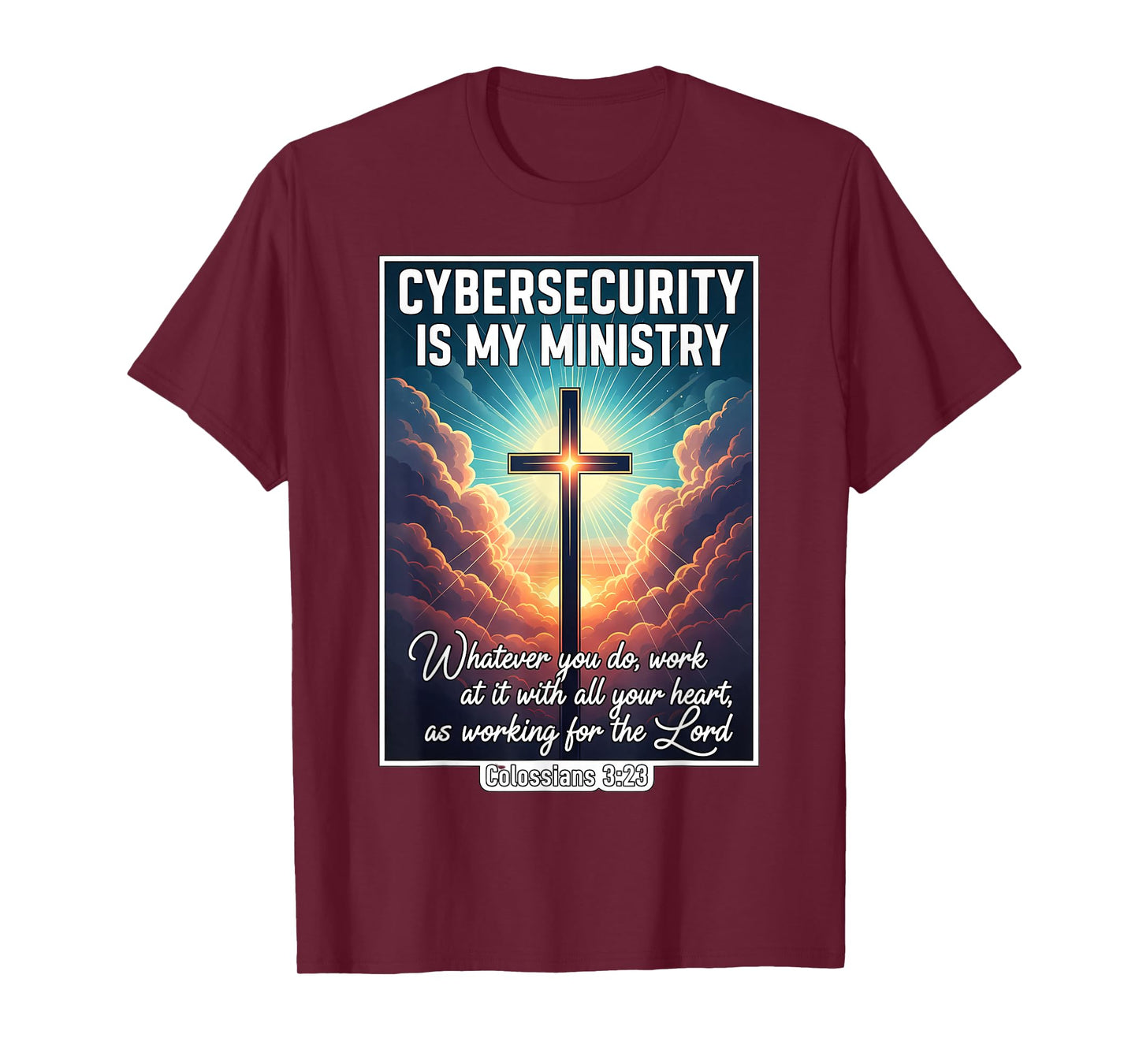 Christian Cybersecurity is My Ministry Specialist Analyst T-Shirt