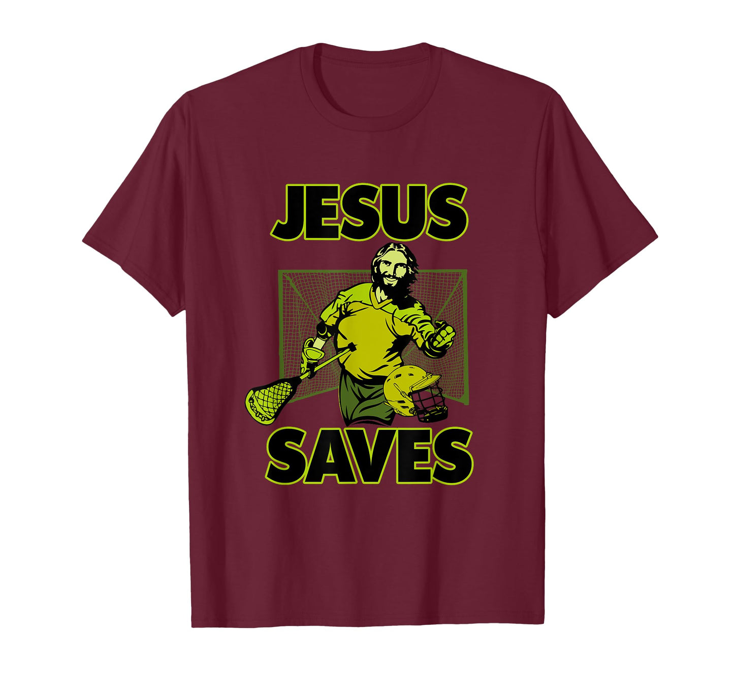 Jesus The Lacrosse Goalie Saves T Shirt For Christian Coach