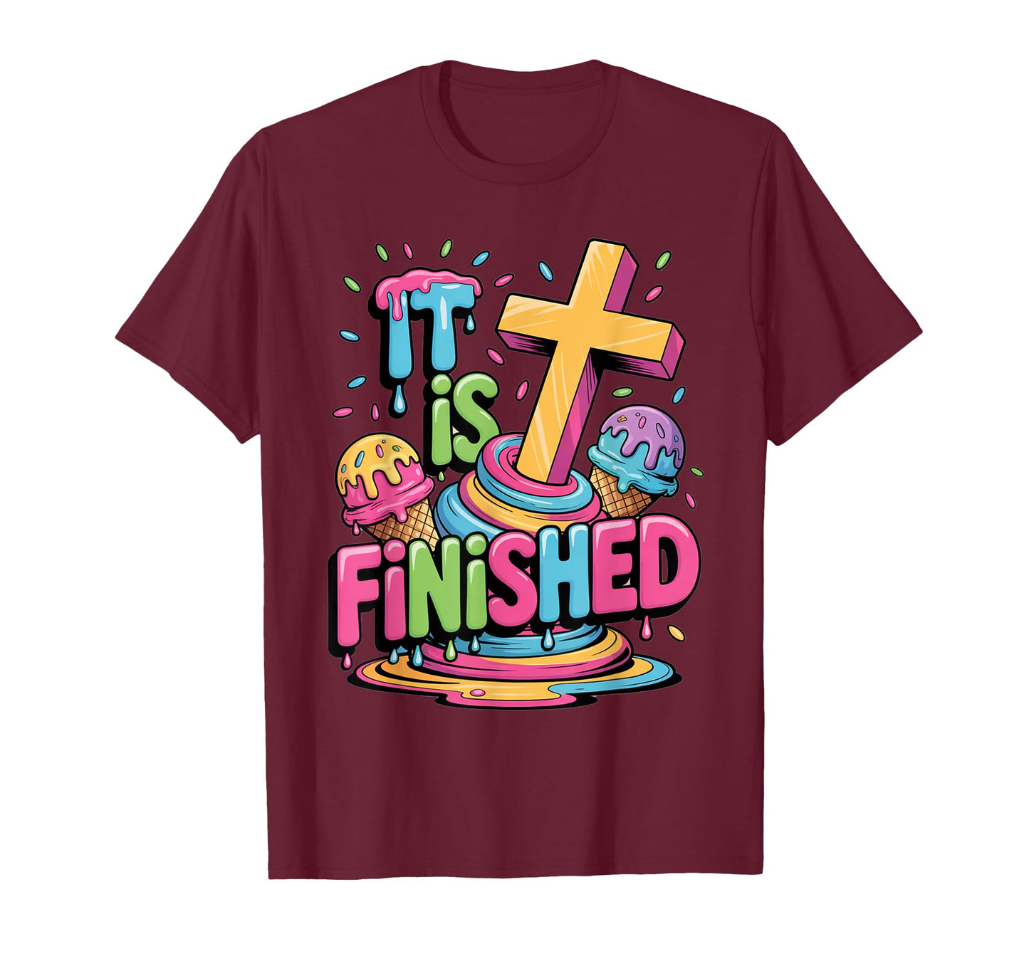 Christian Drip Kids It Is Finished Religious Faith Clothing T-Shirt