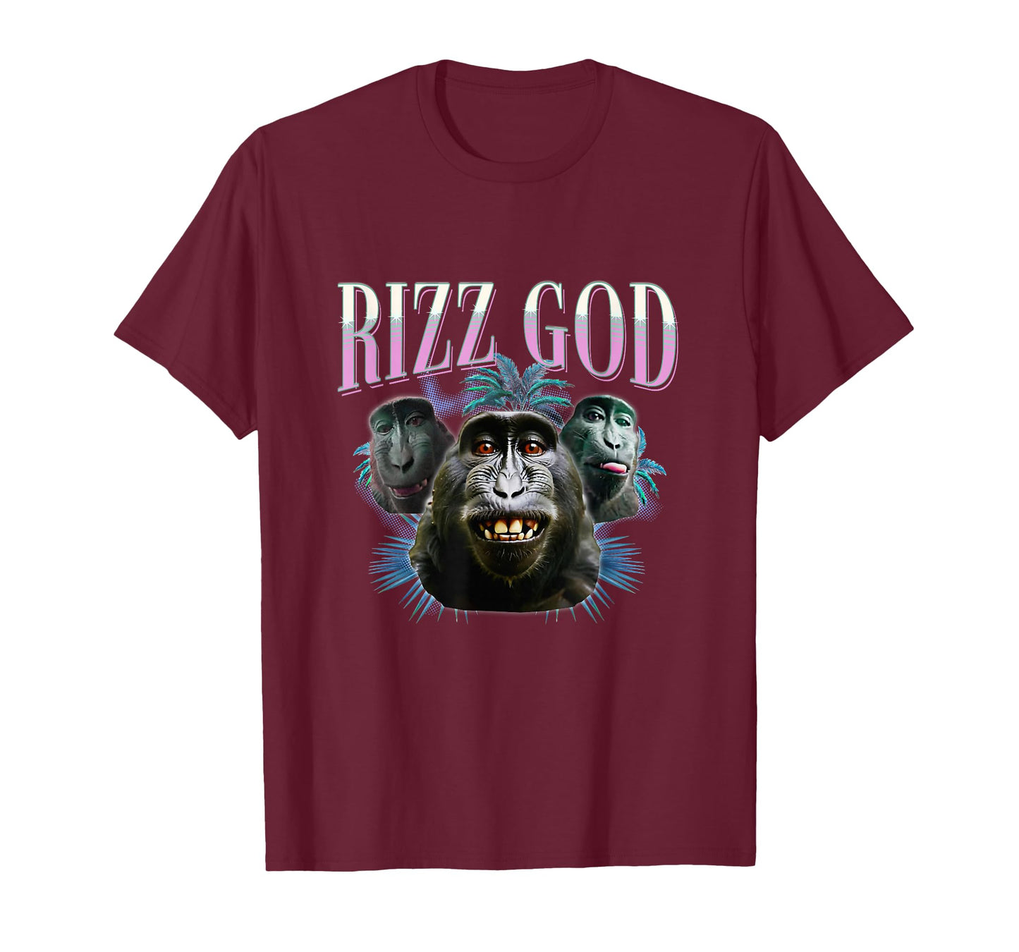 Rizz God Funny Monkey Rizzler Meme Skibidi Sigma Teen Boy T-Shirt