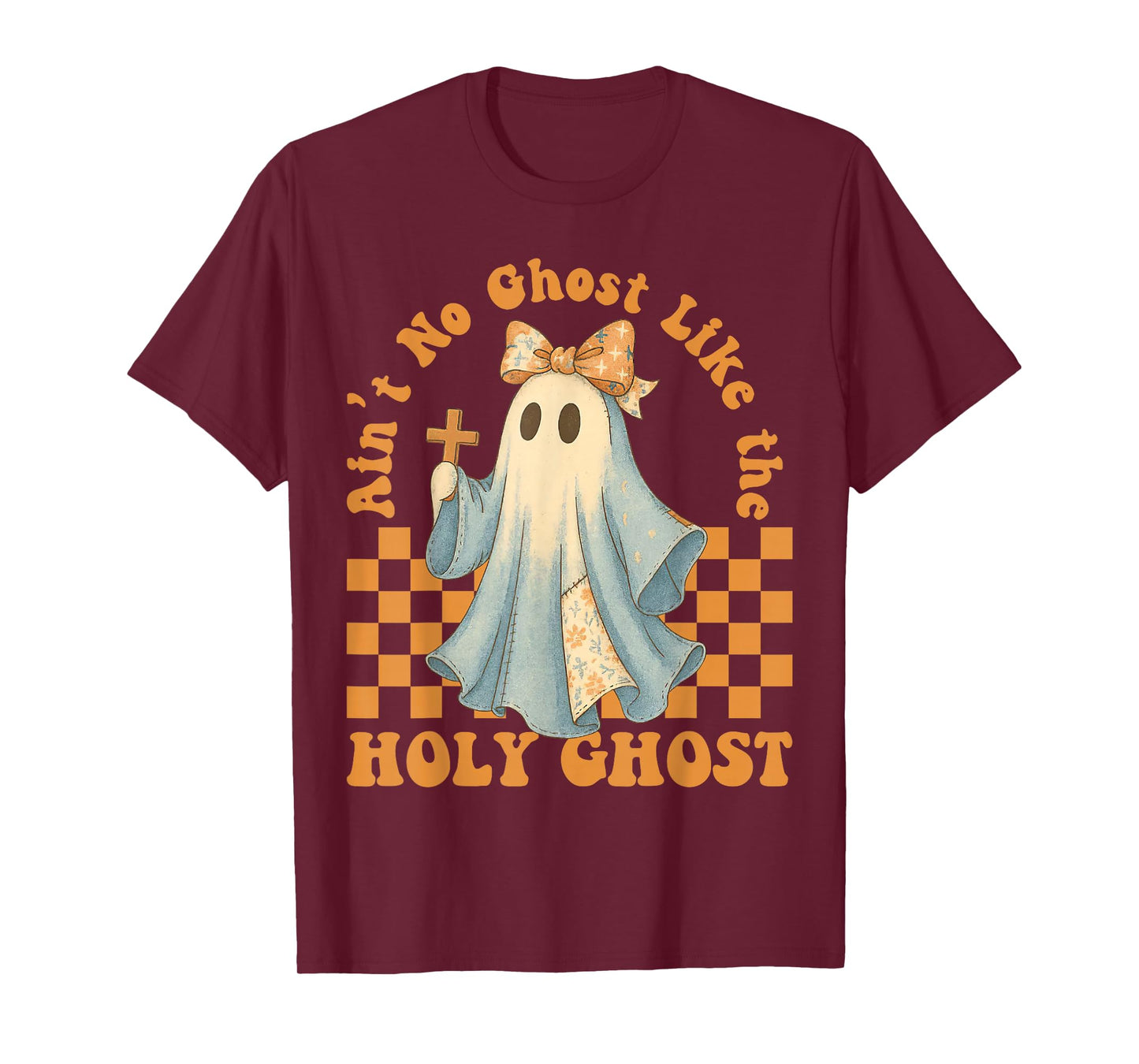 Groovy Aint No Ghost Like The Holy Ghost Christian Halloween T-Shirt