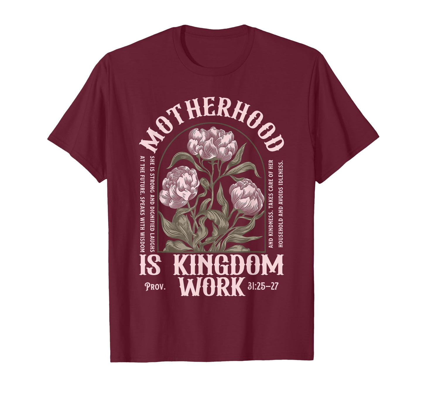 Motherhood is Kingdom Work Christian Mothers Day T-Shirt