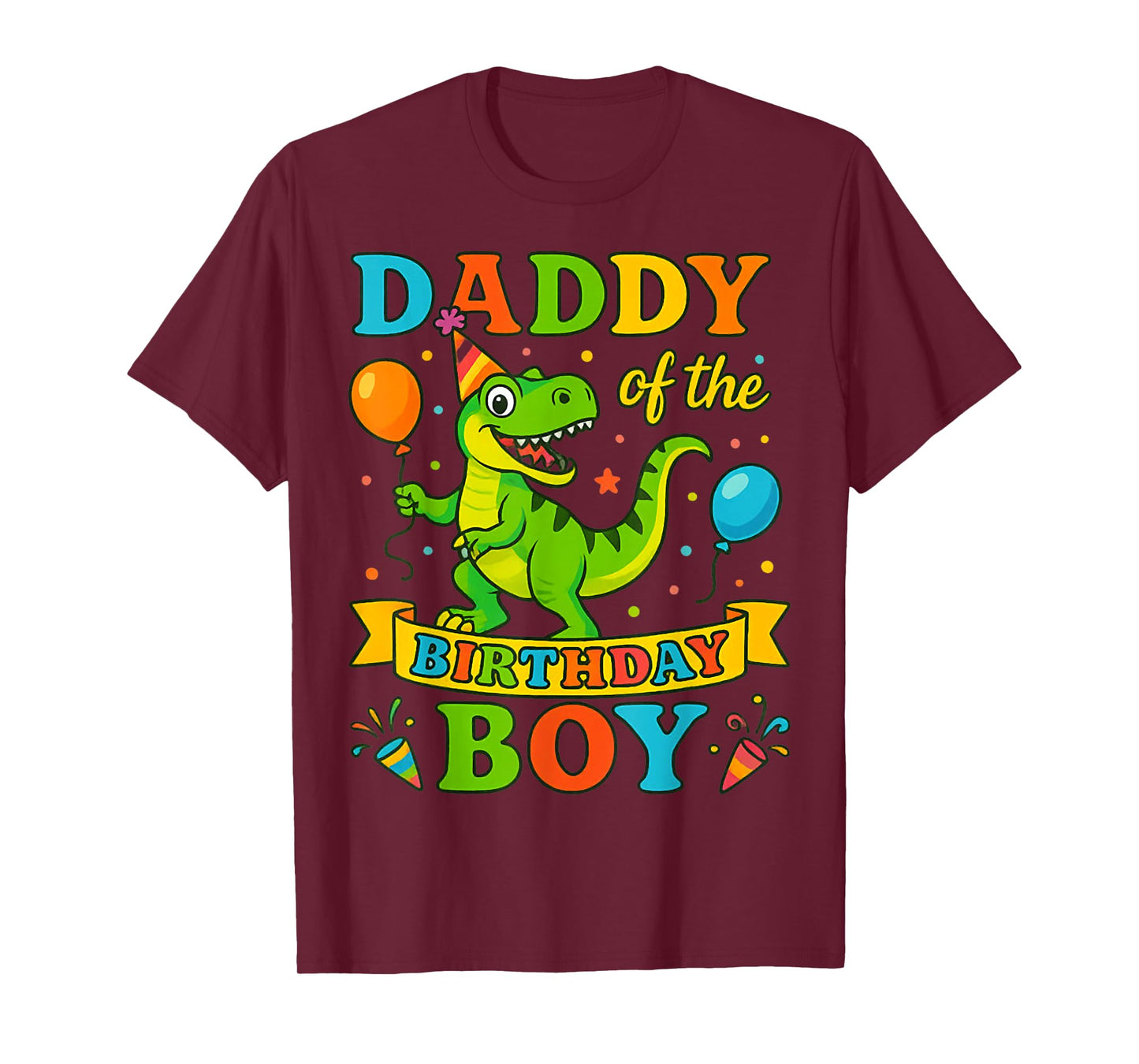 Daddy of The Birthday Boy T-Rex Dinosaur Birthday Party T-Shirt