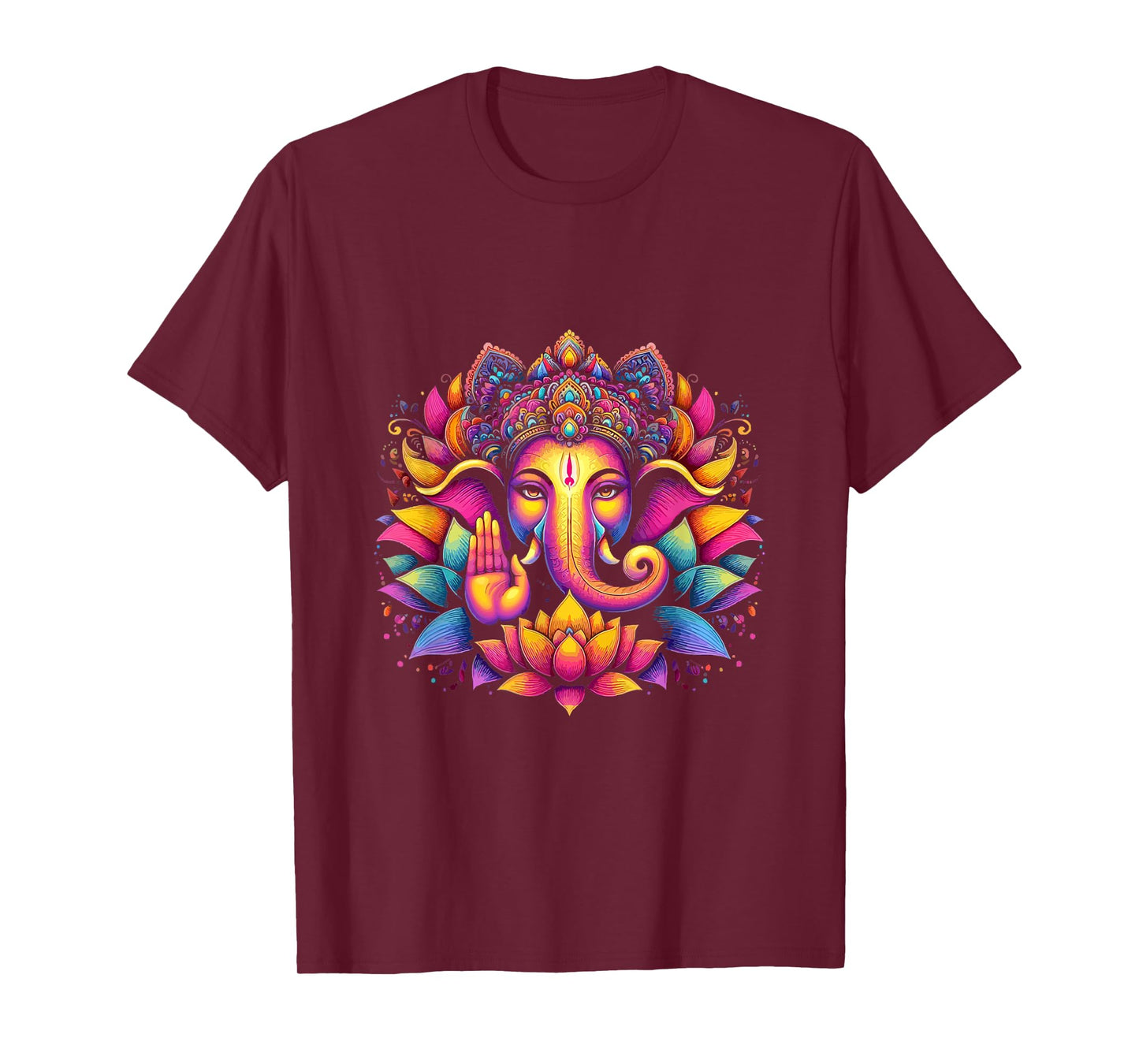 Ganesh Symbol Yoga Hindu Elephant God Ganesha Puja T-Shirt