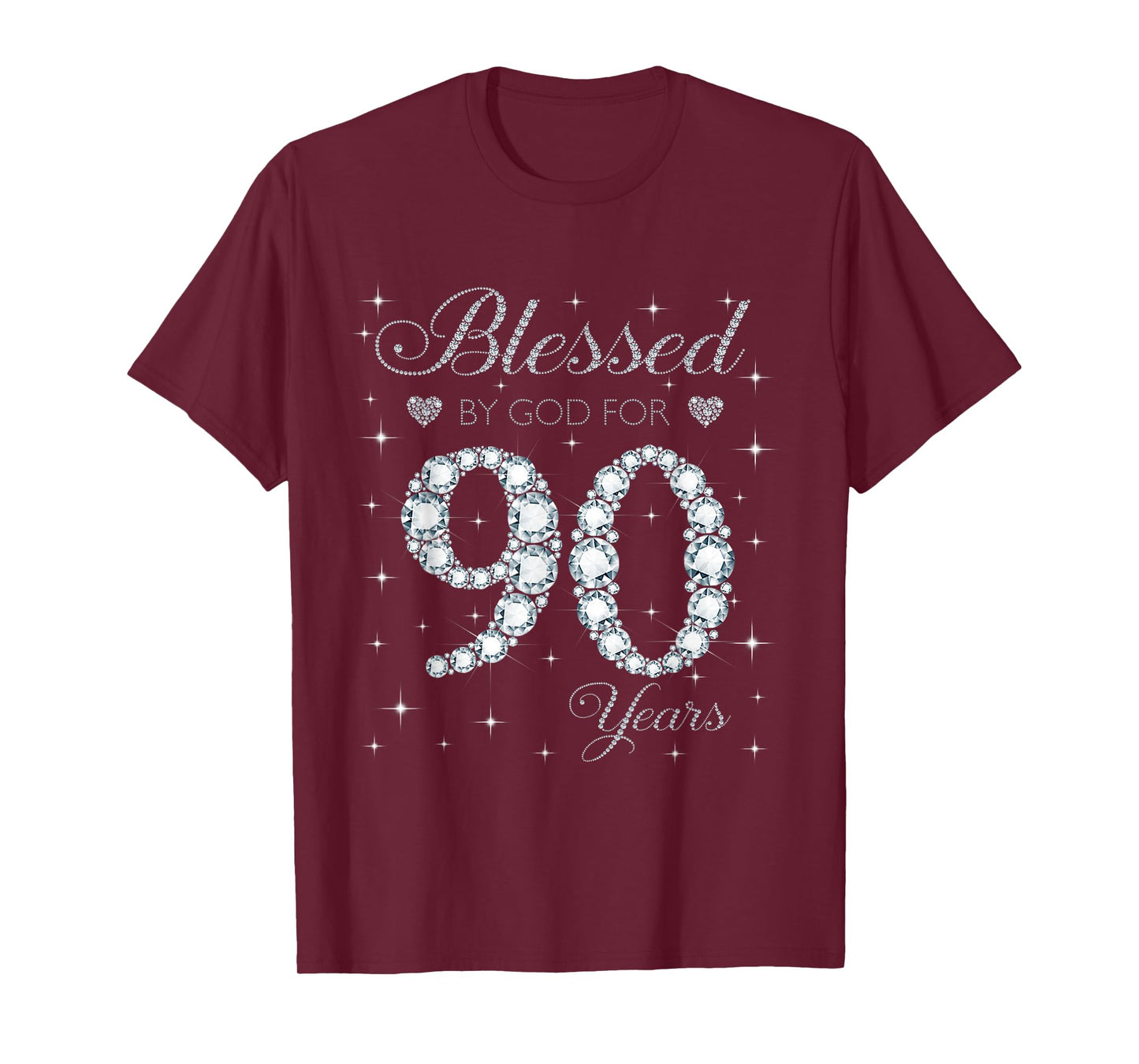 Blessed by God For 90 Years Old 90th Birthday Gift For Women T-Shirt