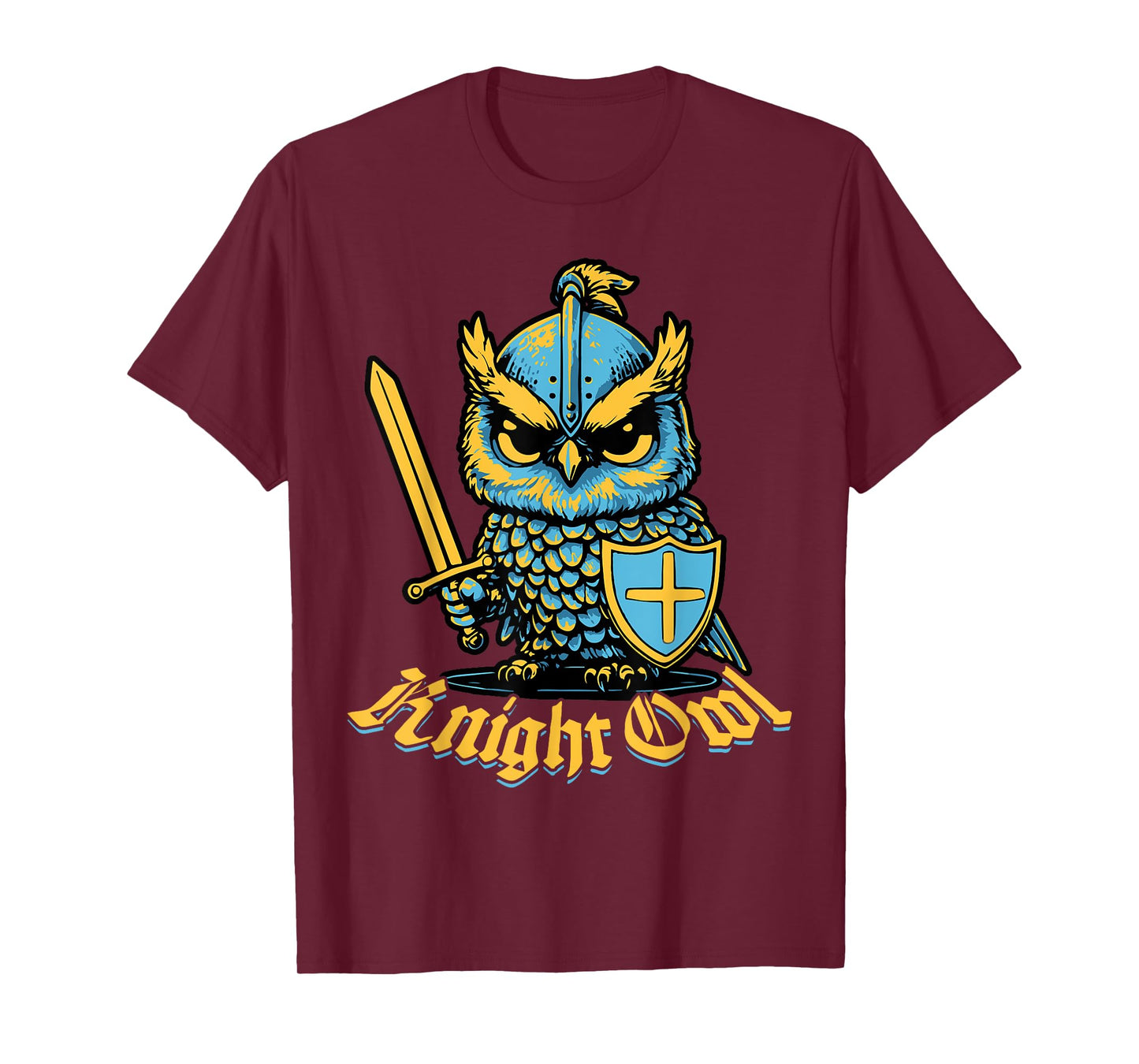 Knight Owl Funny Medieval Ren Faire Jousting Renaissance T-Shirt
