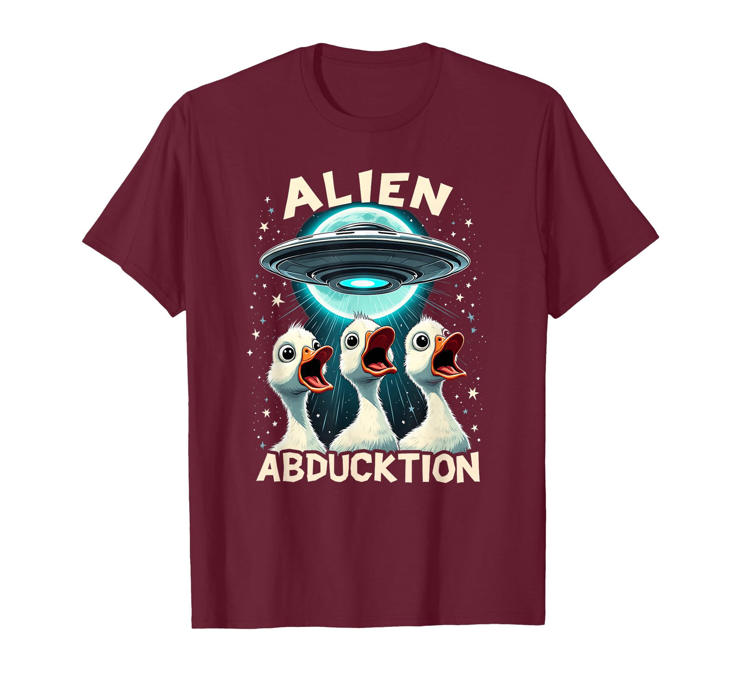 Duckling AbDUCKtion Word Joke - Funny Ducks UFO Abduction T-Shirt