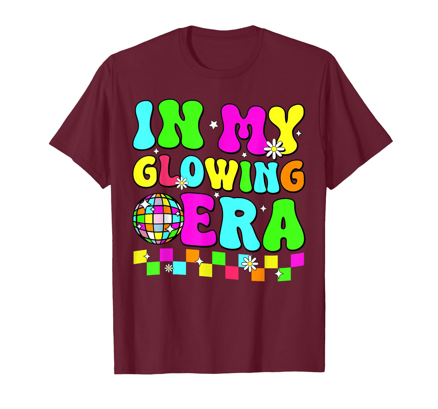 In My Glowing Era Retro Colorful Quote Group Team Tie Dye T-Shirt
