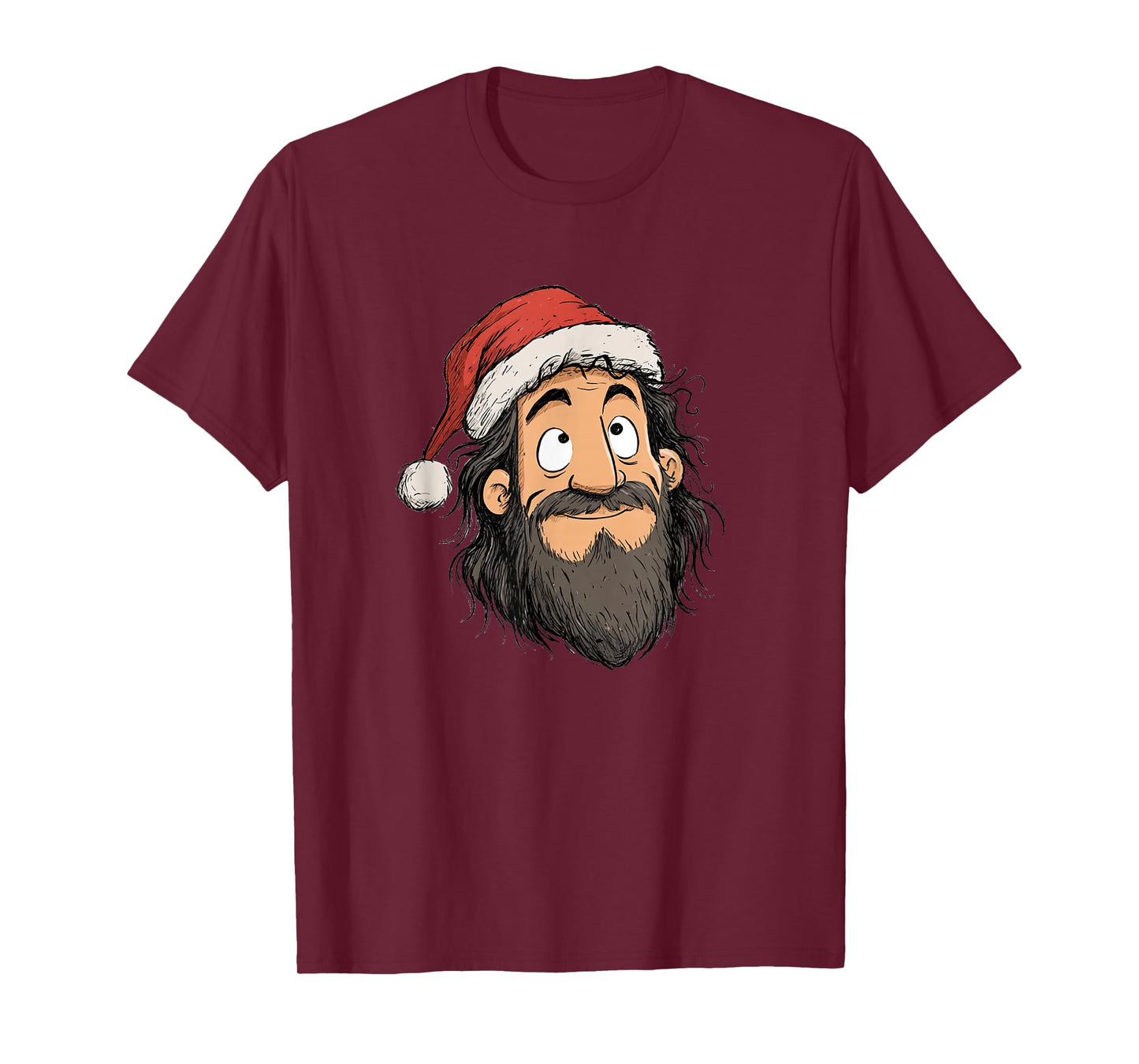 Nice Jesus Christ Face with Festive Hat for Adults and Kids T-Shirt