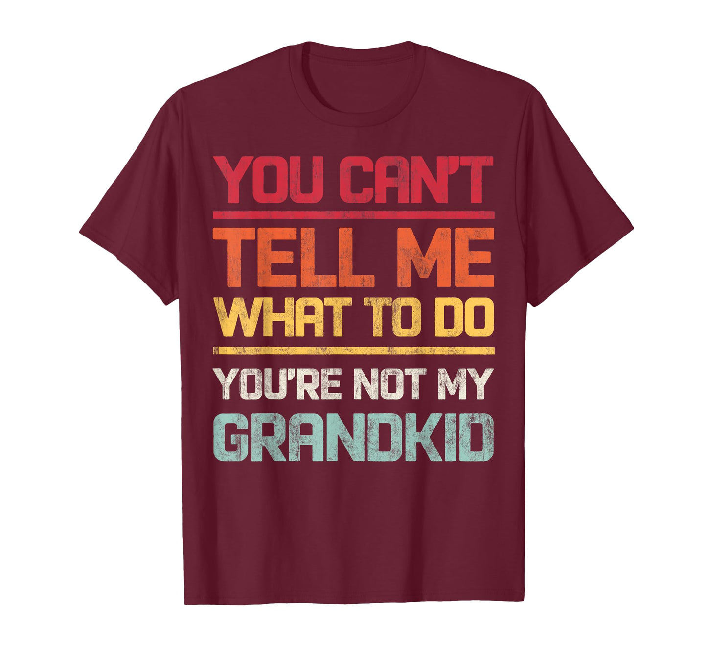 You Can't Tell Me What To Do You're Not My Grandkids Retro T-Shirt