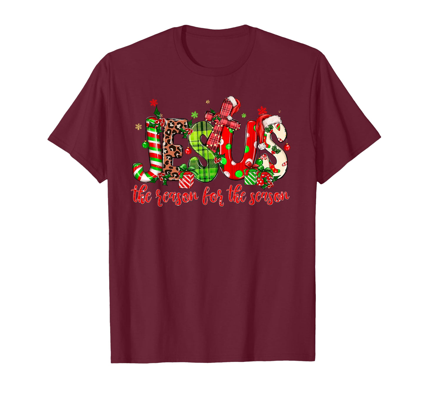 Jesus The Reason For The Season Christmas Christian Xmas T-Shirt