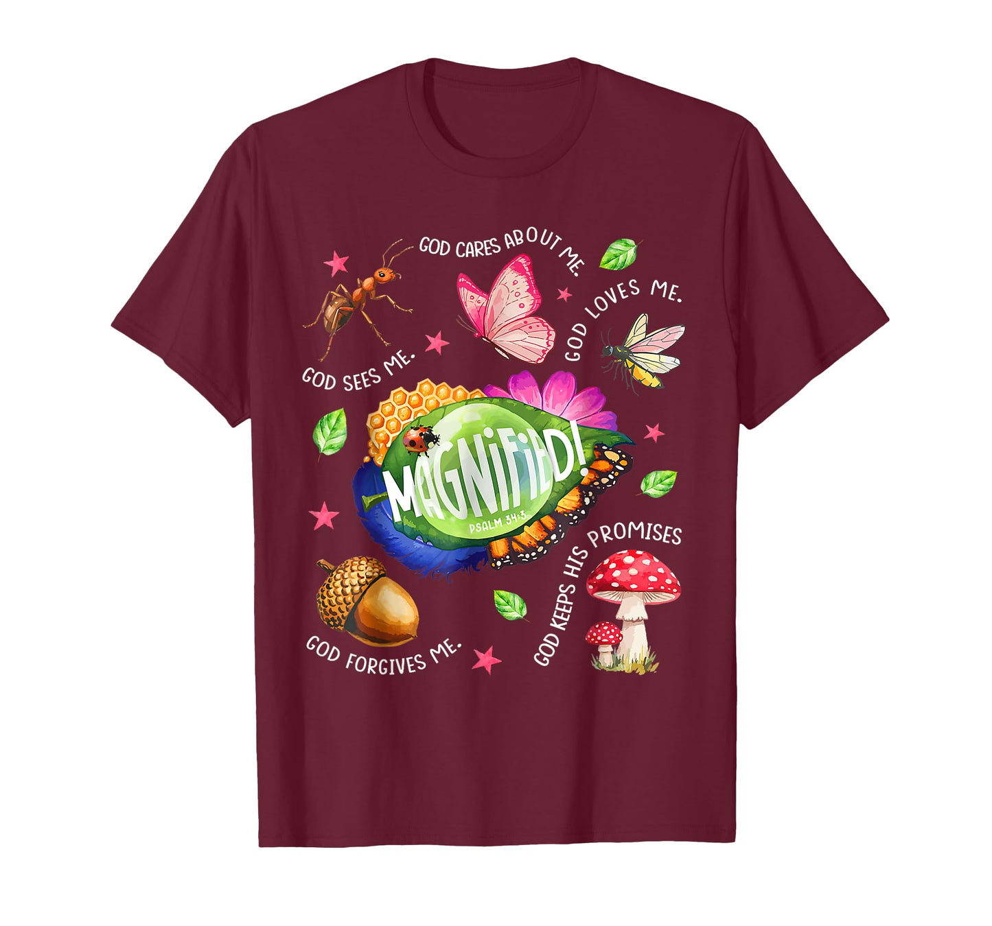 VBS 2025 Magnified Smallest Insects Adventure VBS Psalm 34:3 T-Shirt