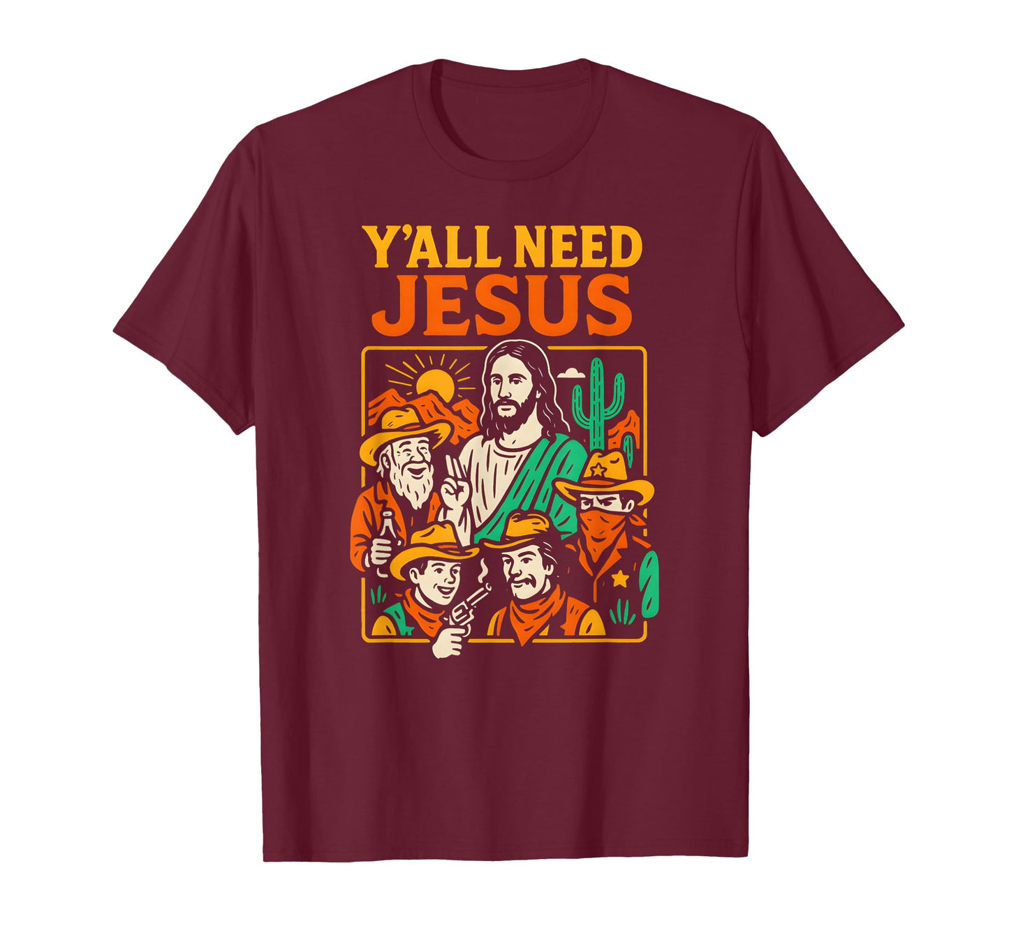 Christian Parody Yall Need Jesus Fun Womens Christian Faith T-Shirt