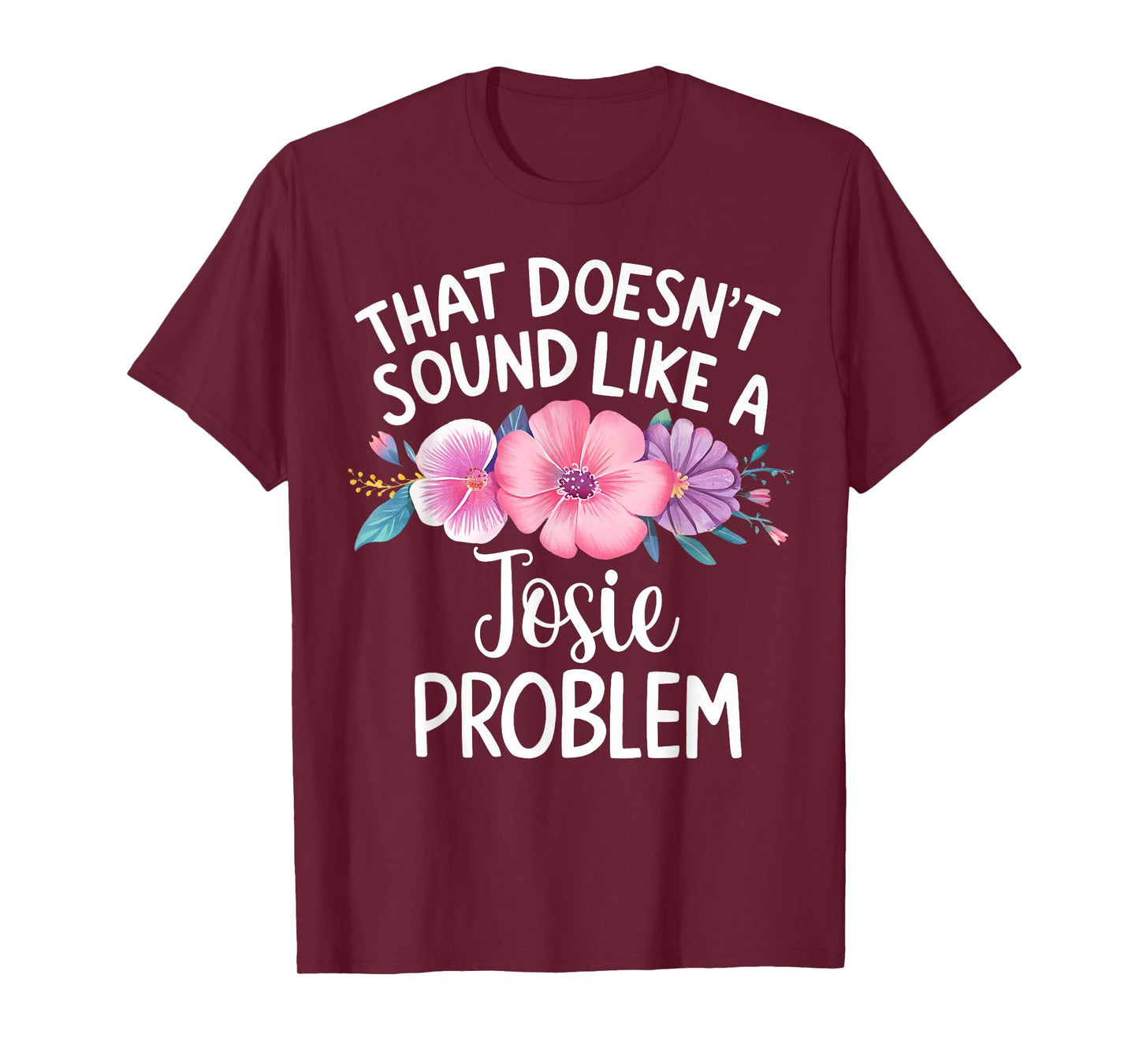 Josie Personalised Cute Flower Girls Josie Name T-Shirt